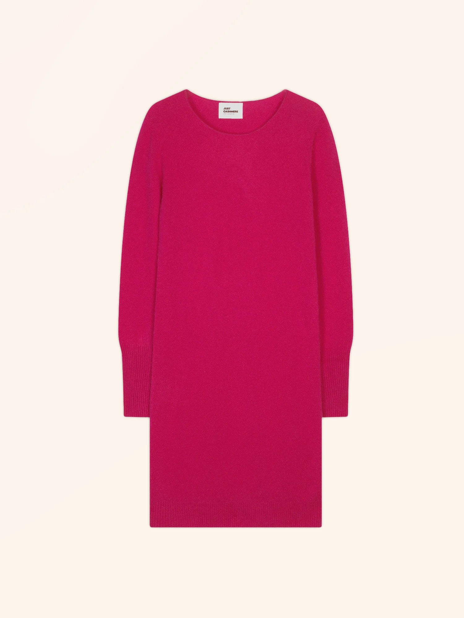 SUSAN robe col rond fuchsia