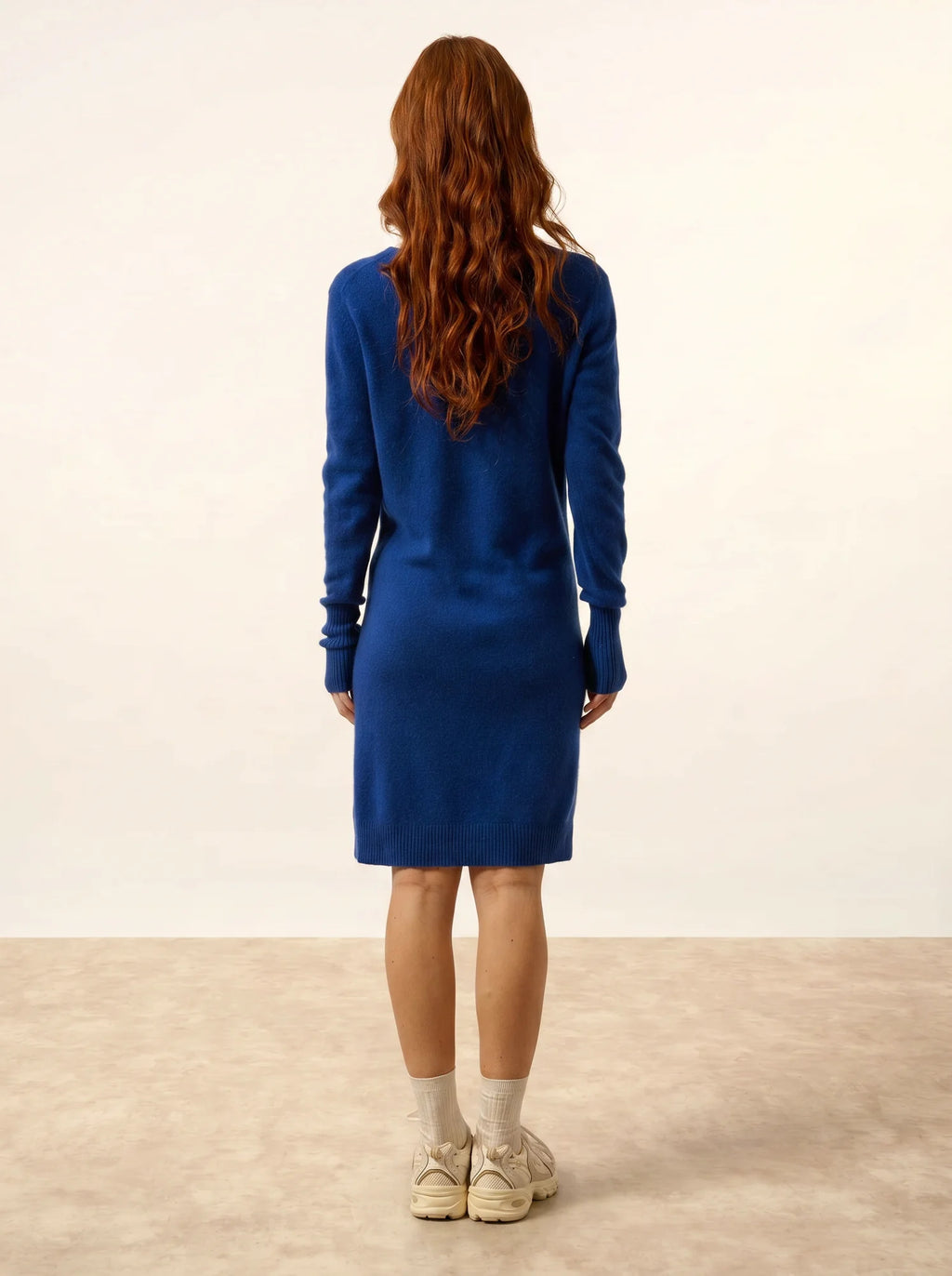 SUSAN kleid rundhalsausschnitt ultramarin