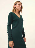 TRACY kleid v-ausschnitt zypresse