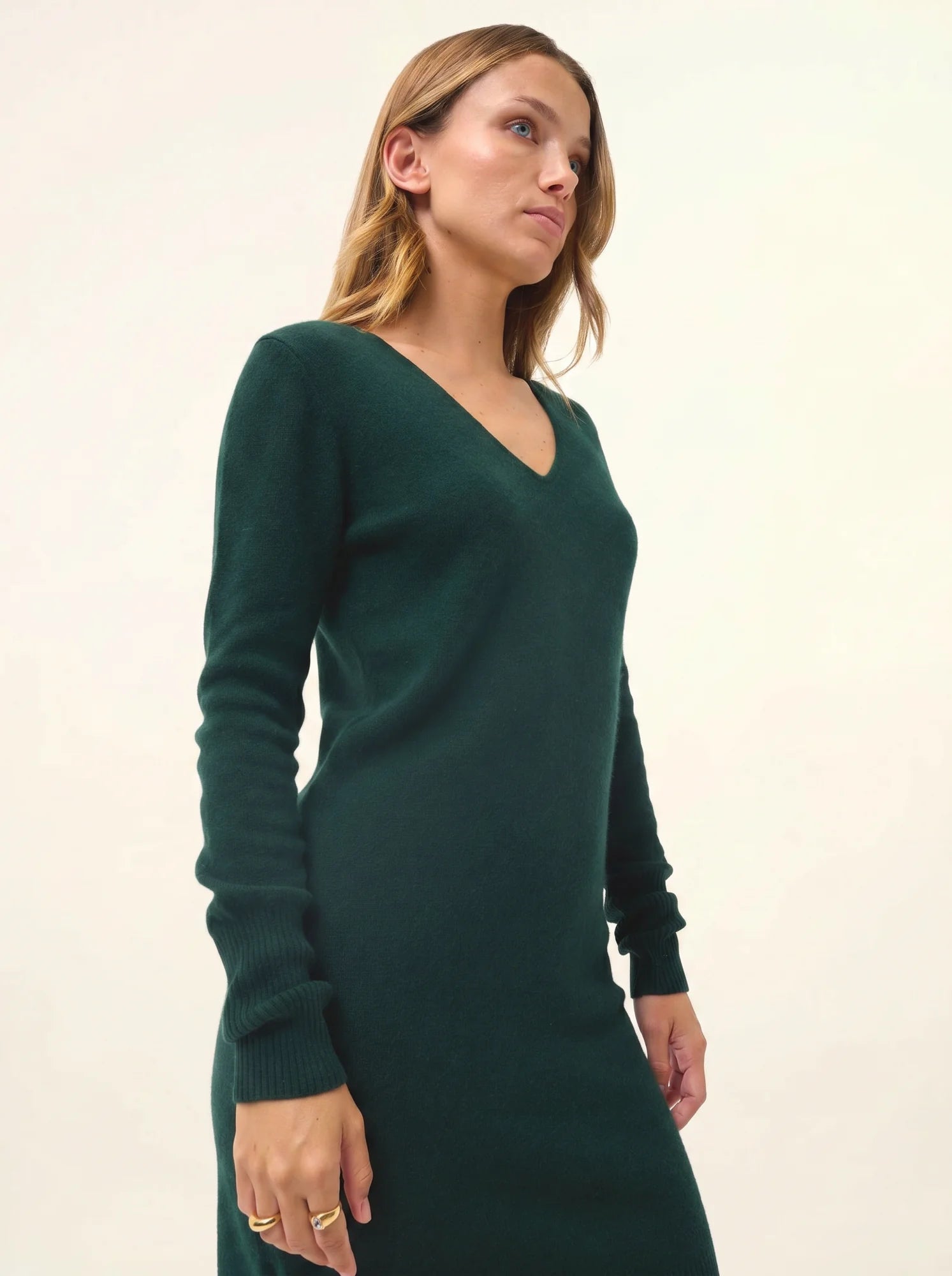 TRACY kleid v-ausschnitt zypresse