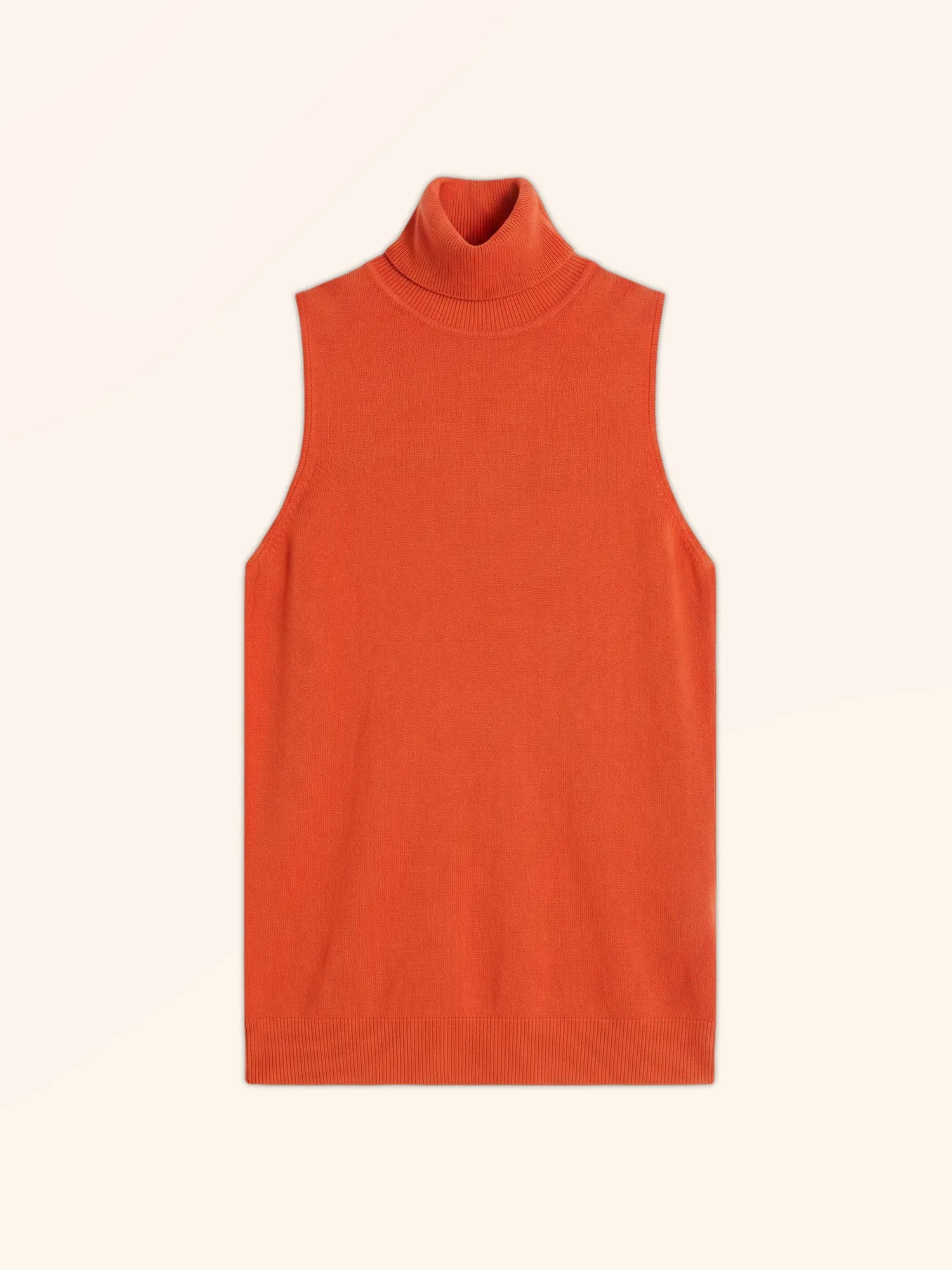 VIOLET pullover rollkragen ärmellos orange