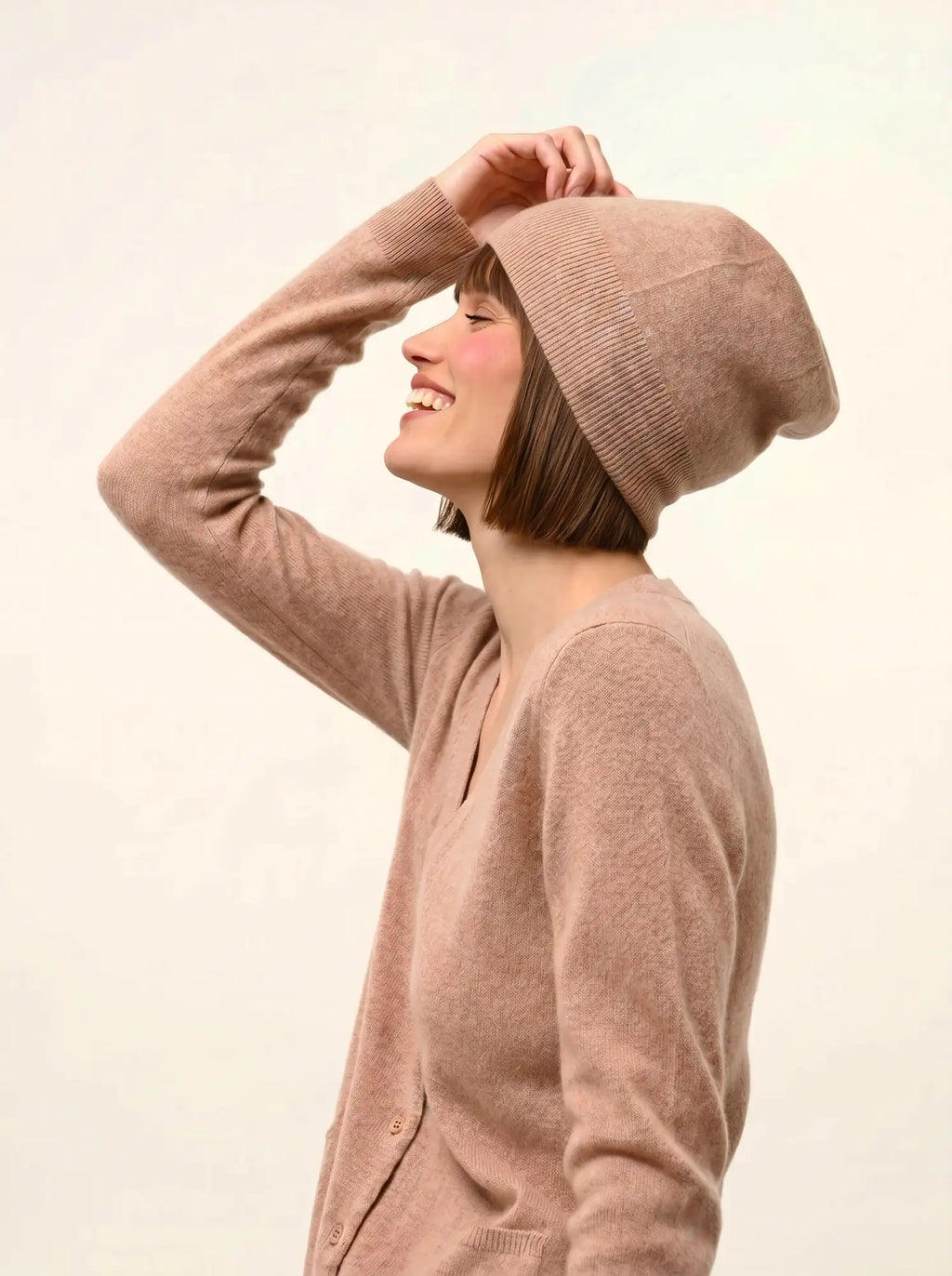 GINGER bonnet camel chiné