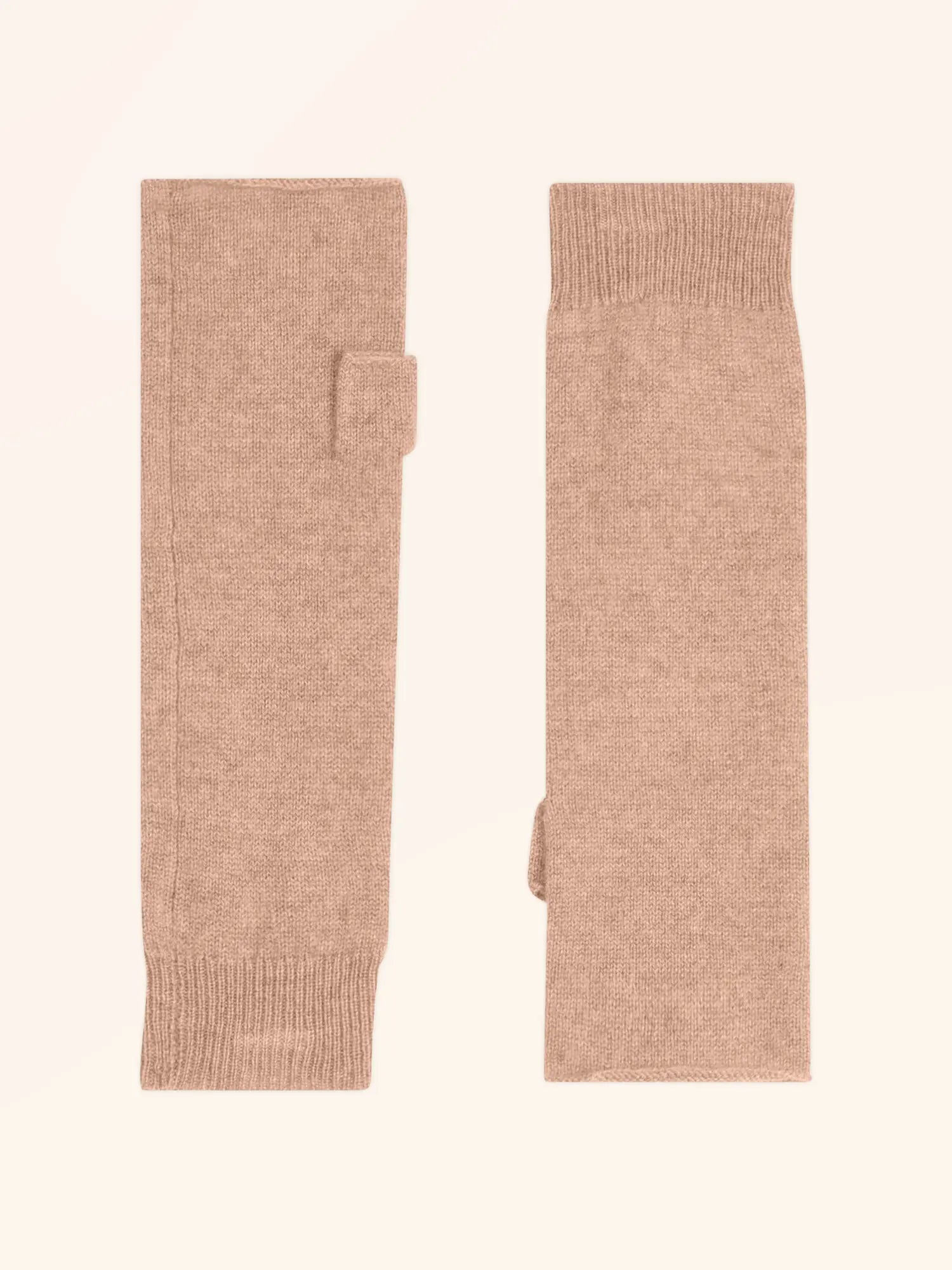 ZOE fingerlose handschuhe camel meliert