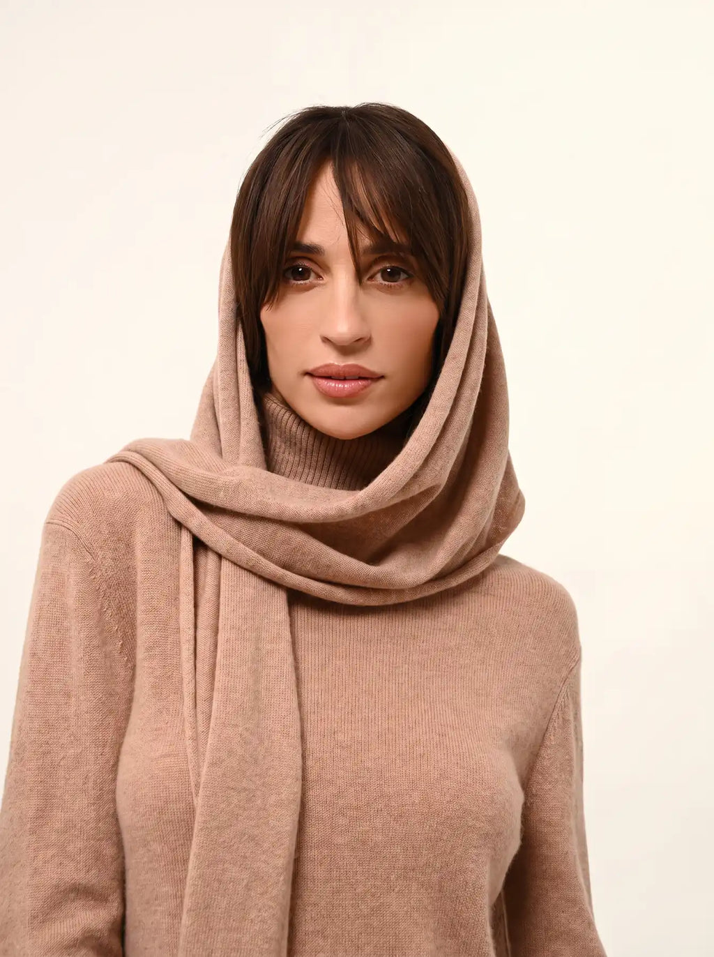SPENCER schal camel meliert