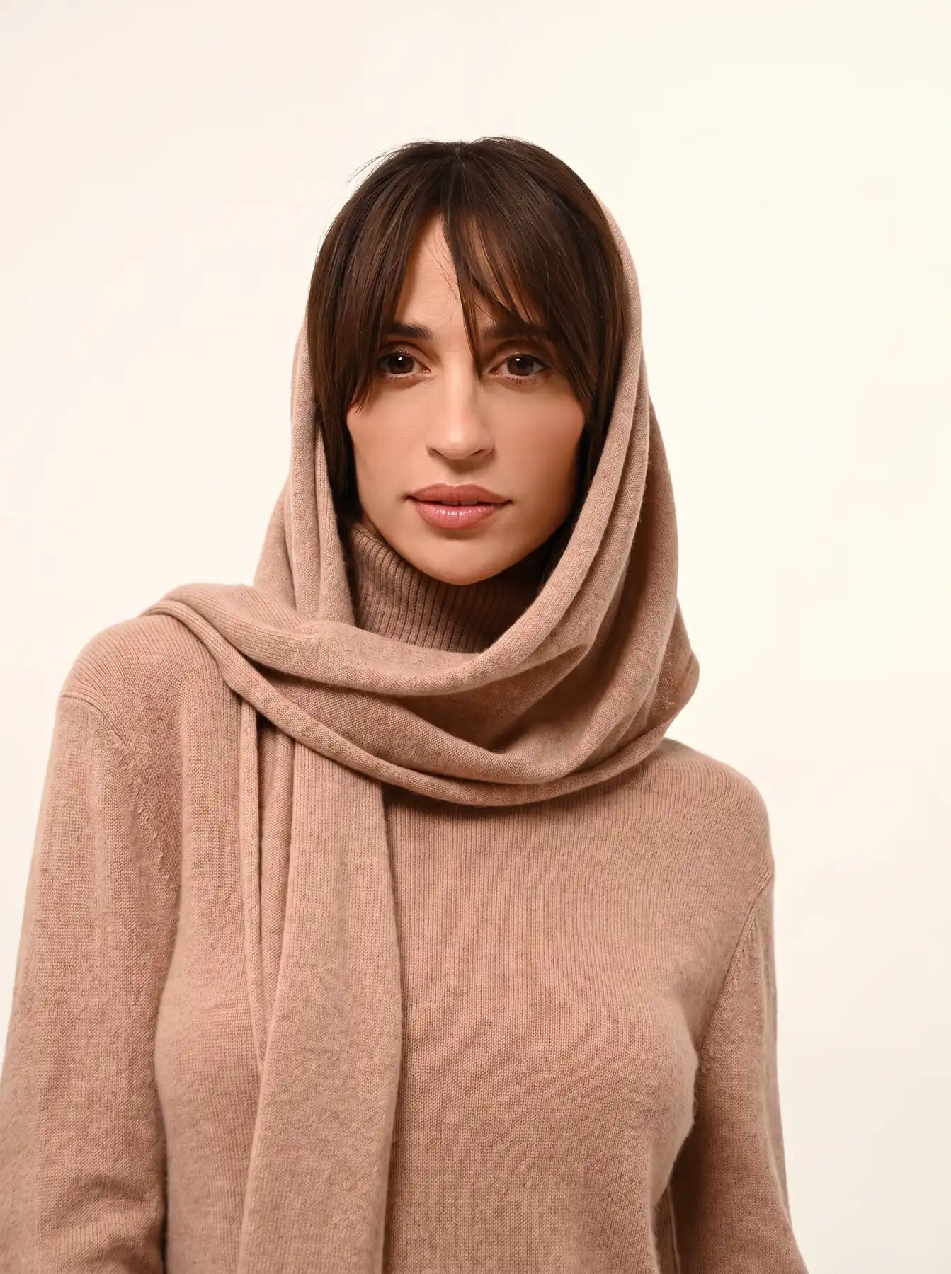 SPENCER schal camel meliert