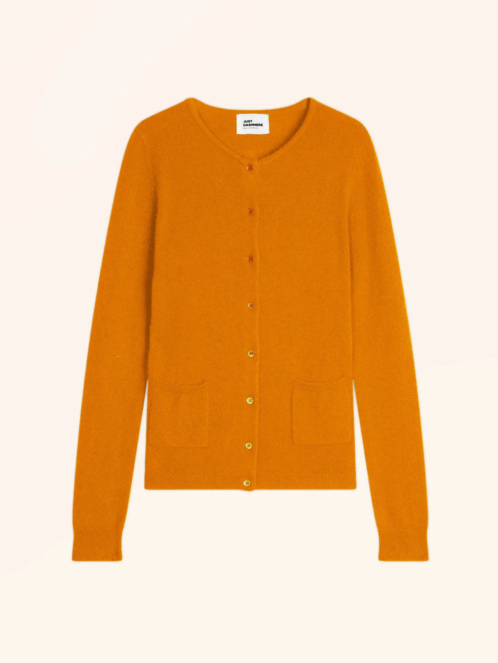 KATHARINE strickjacke rundhalsausschnitt ocre