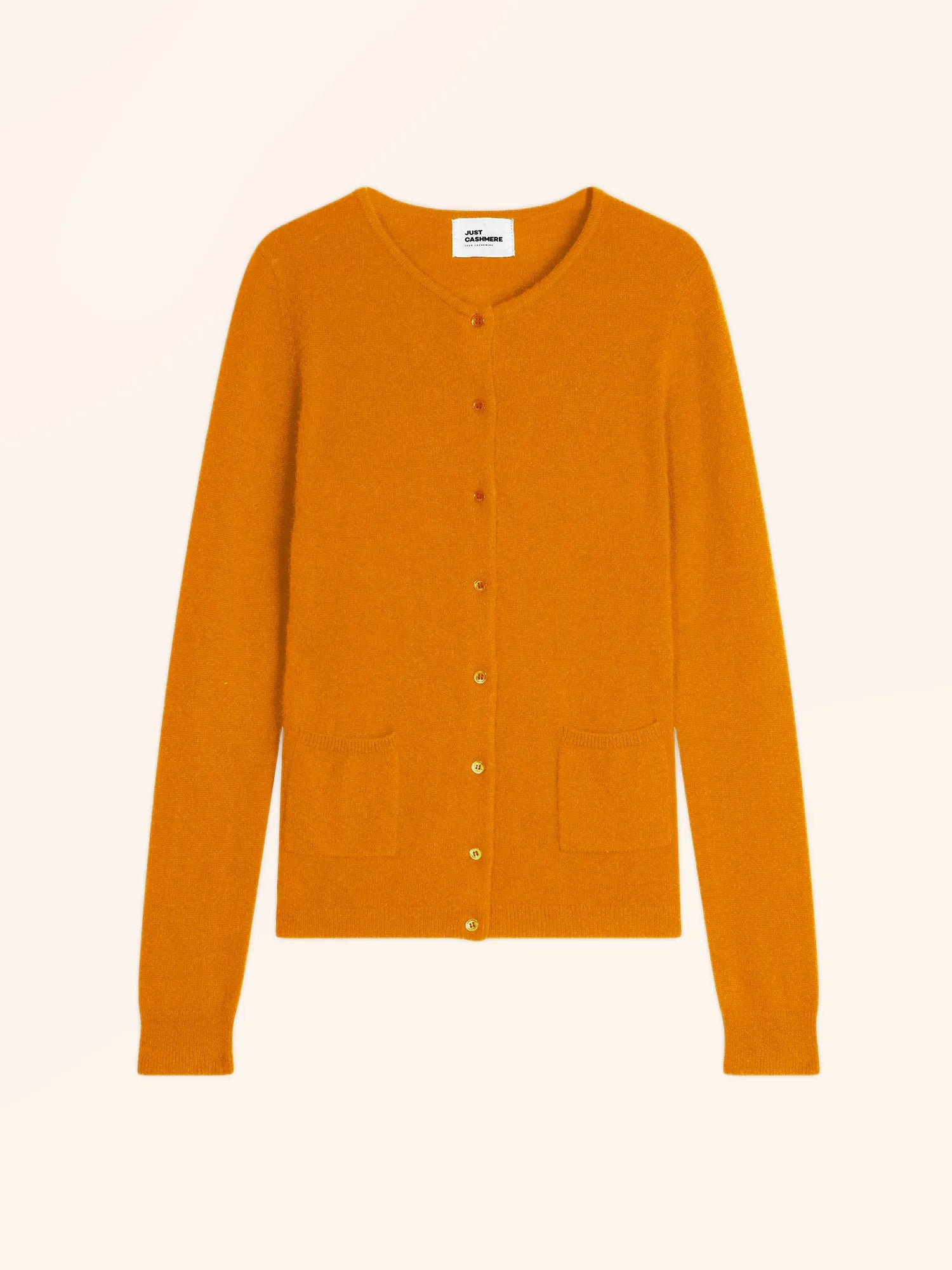 KATHARINE strickjacke rundhalsausschnitt ocre