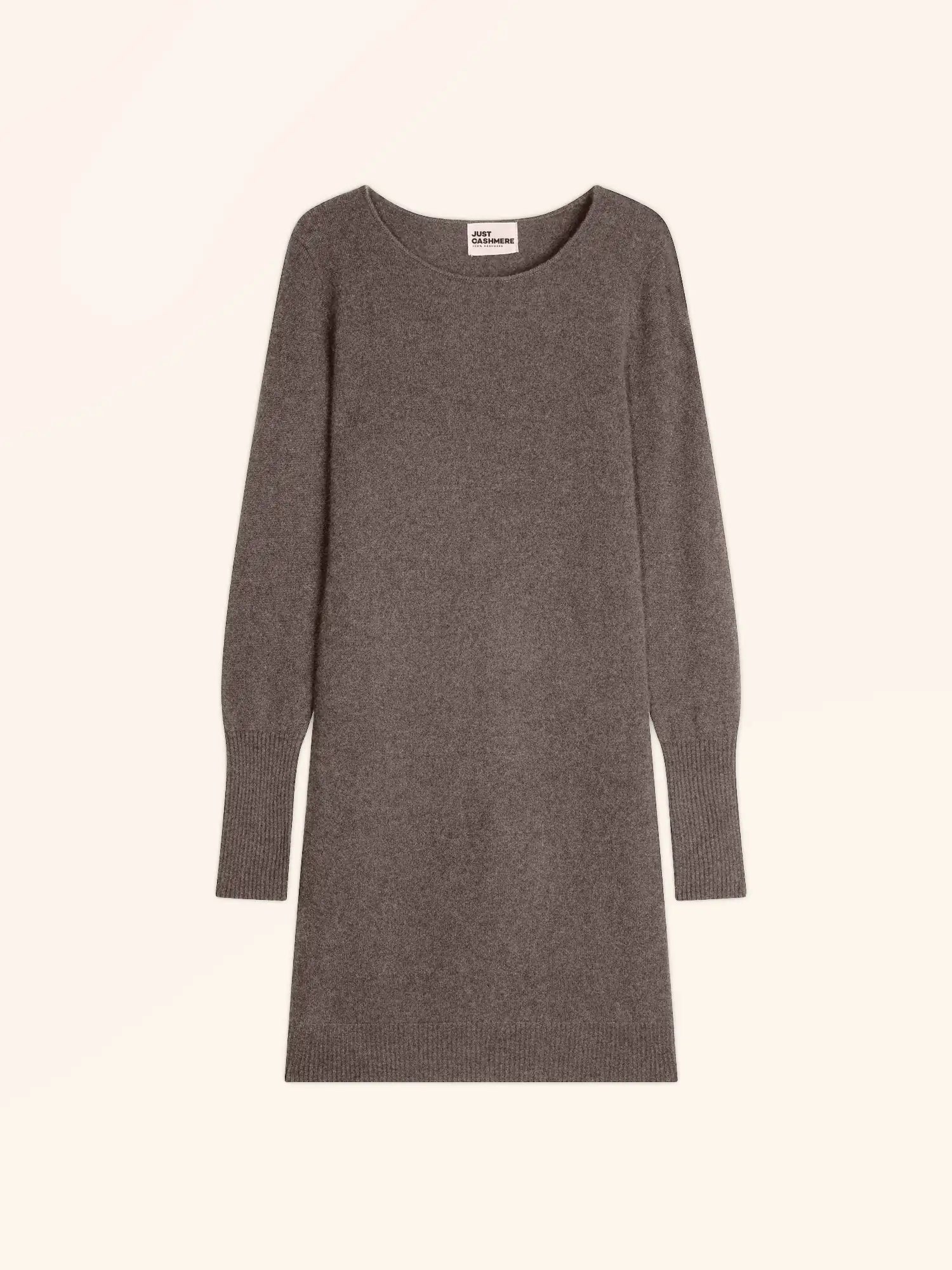 SUSAN robe col rond taupe chiné