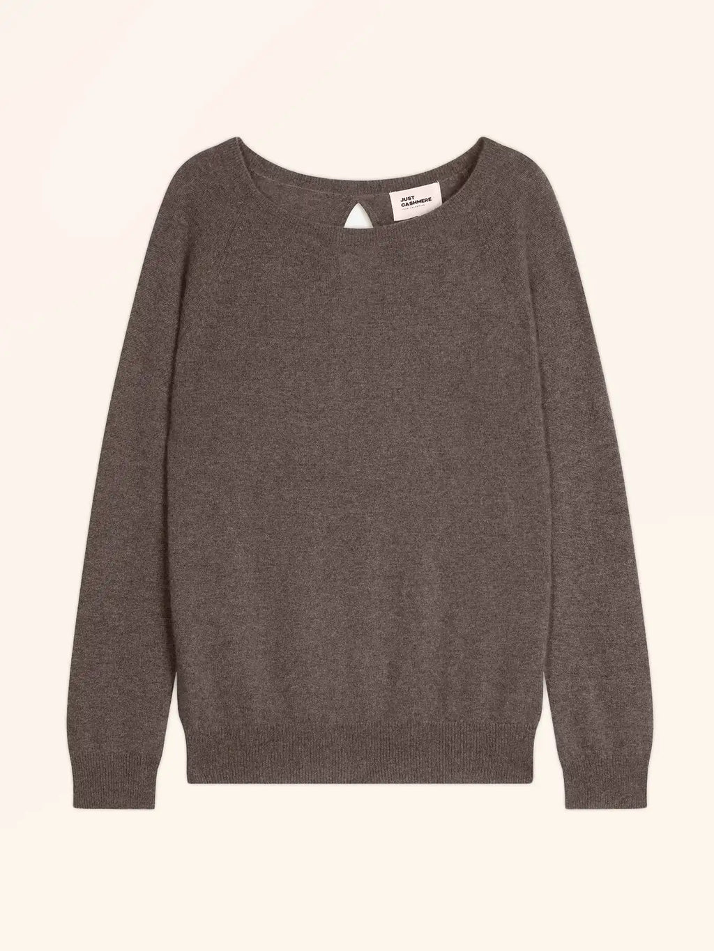ABIGAILE pullover u-boot-ausschnitt tropfen hinten taupe meliert