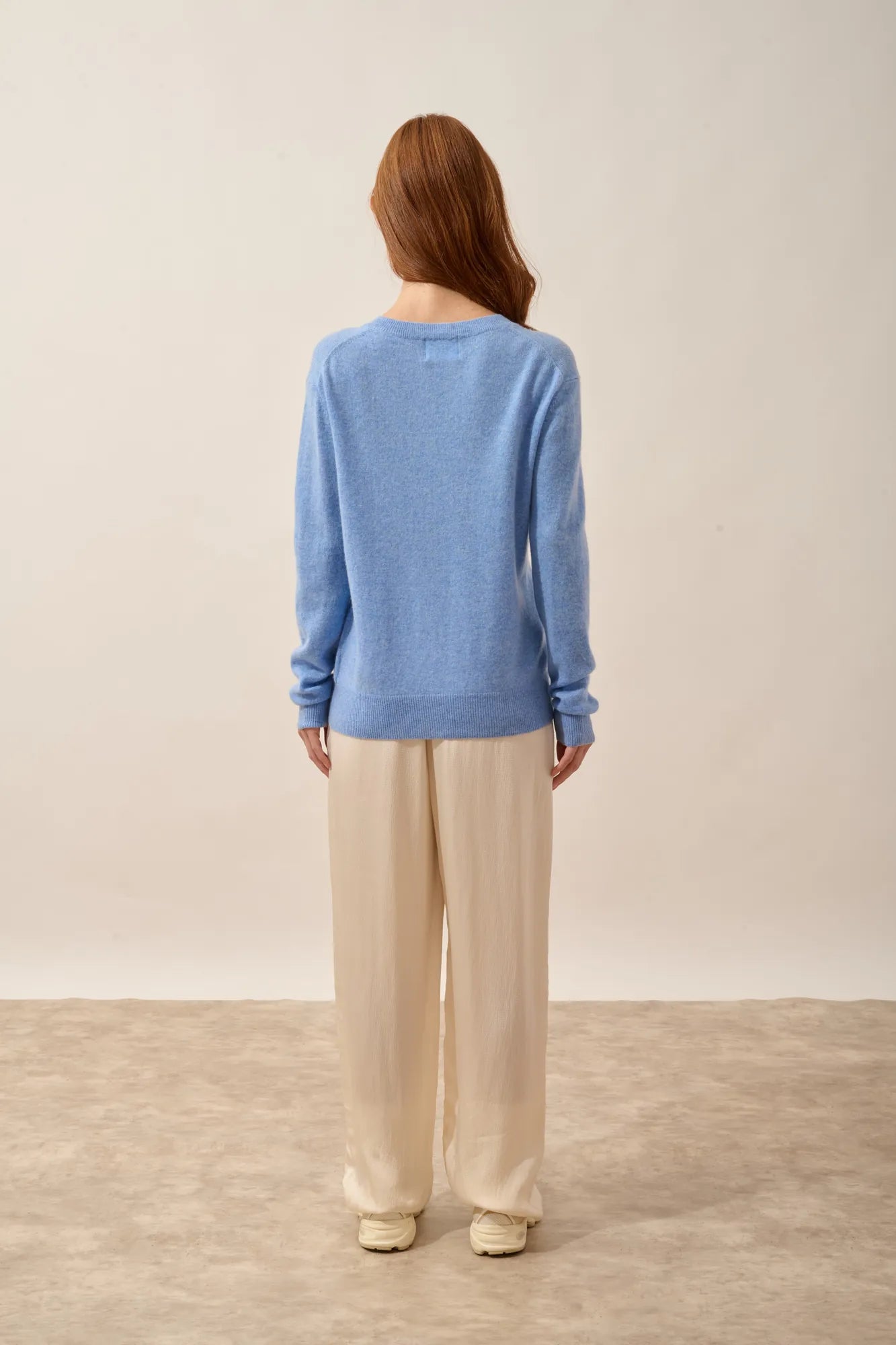 NORA pullover v-ausschnitt himmelblau