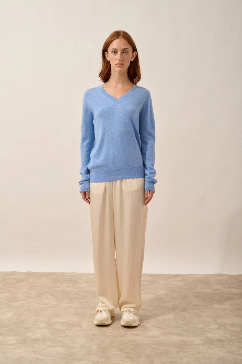 NORA pullover v-ausschnitt himmelblau