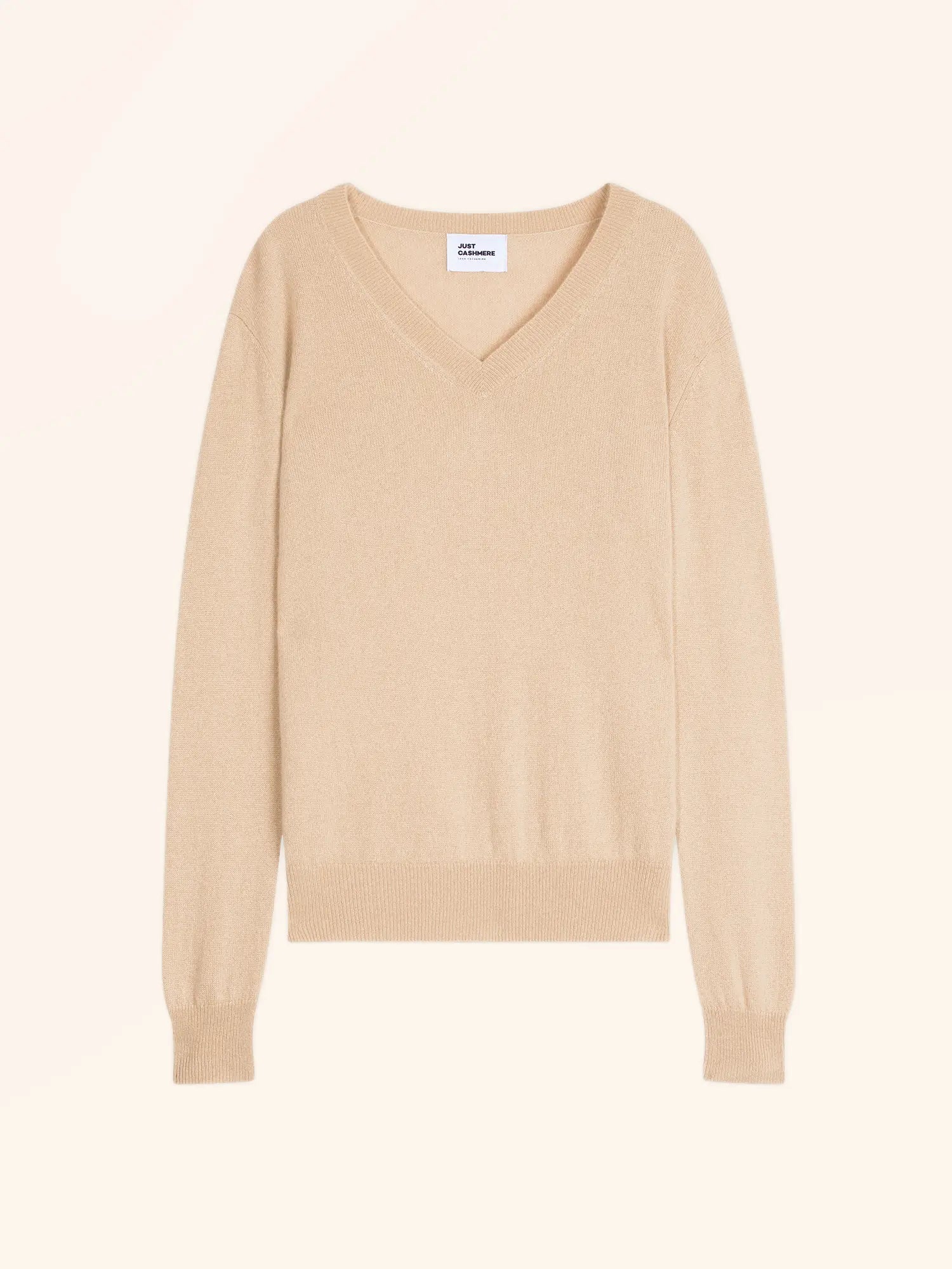 NORA pullover v-ausschnitt sand