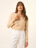 NORA pullover v-ausschnitt sand