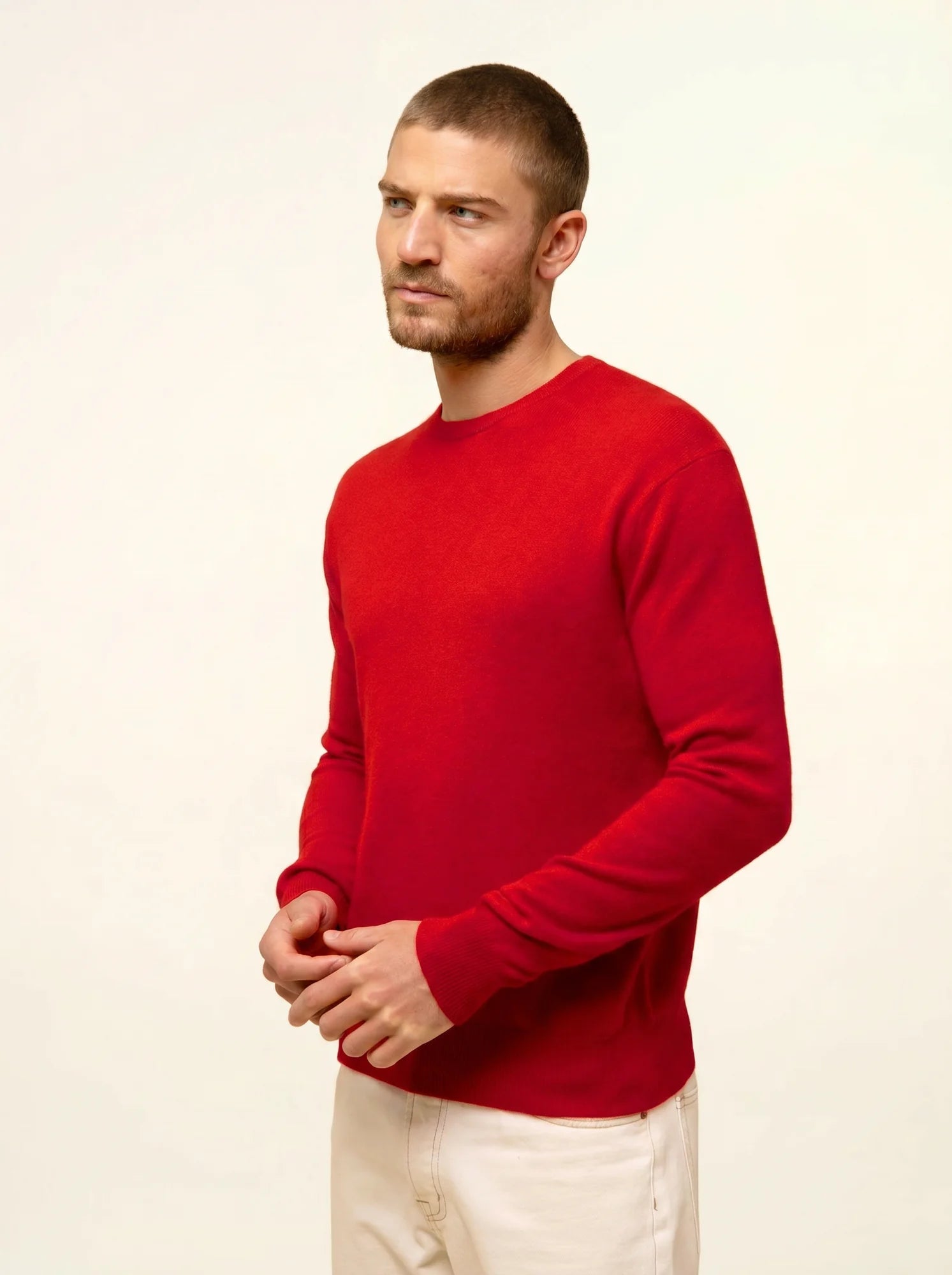 HOWARD pullover rundhalsausschnitt rot