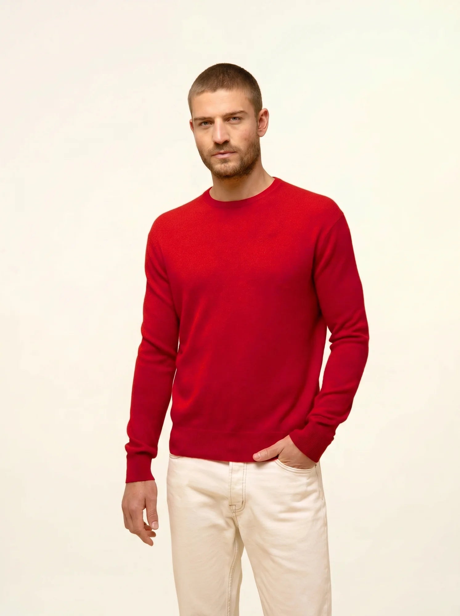 HOWARD pullover rundhalsausschnitt rot