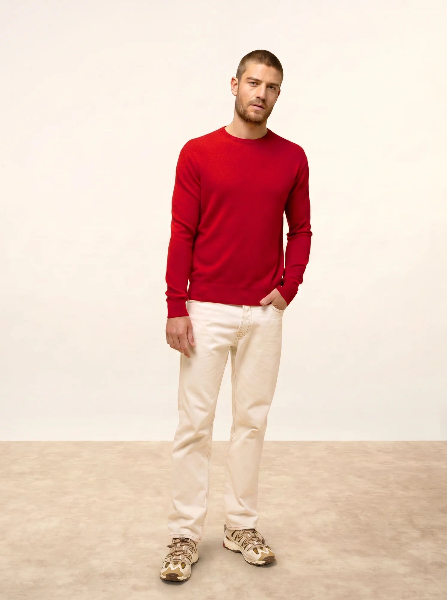 HOWARD pullover rundhalsausschnitt rot