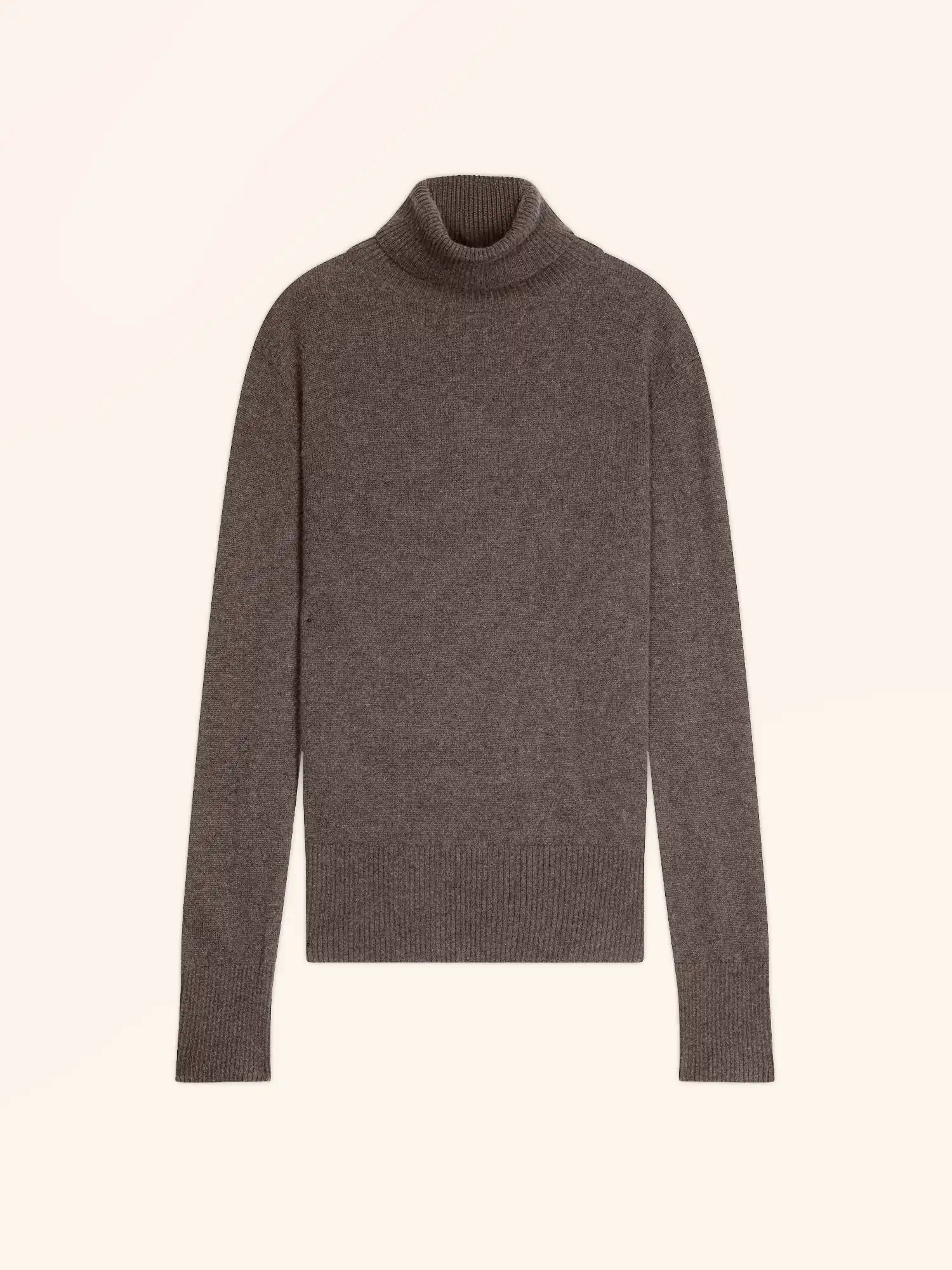 LEXIE pullover rollkragen taupe meliert