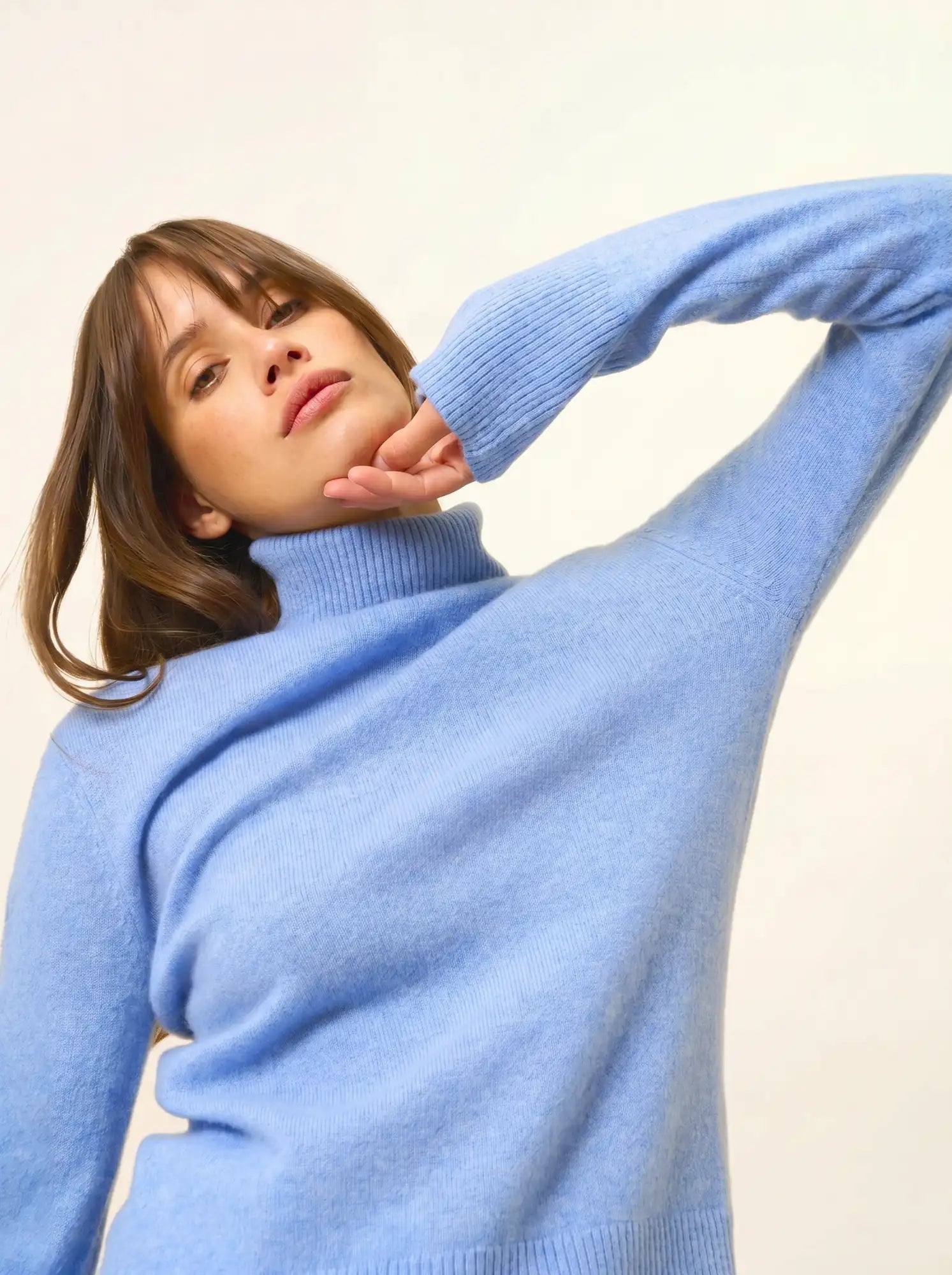 LEXIE pullover rollkragen himmelblau