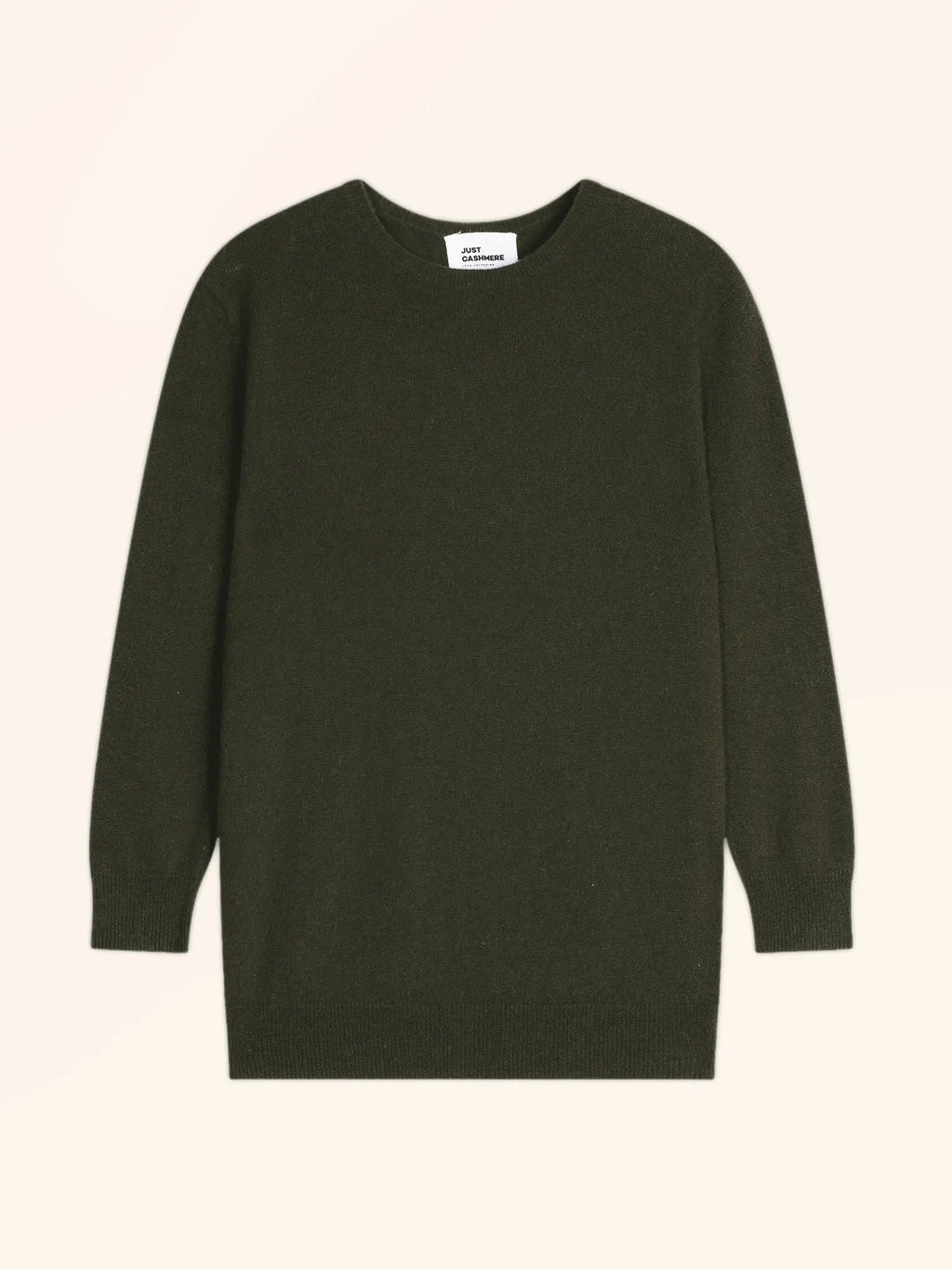 JANICE pullover rundhalsausschnitt geknöpft hinten khaki