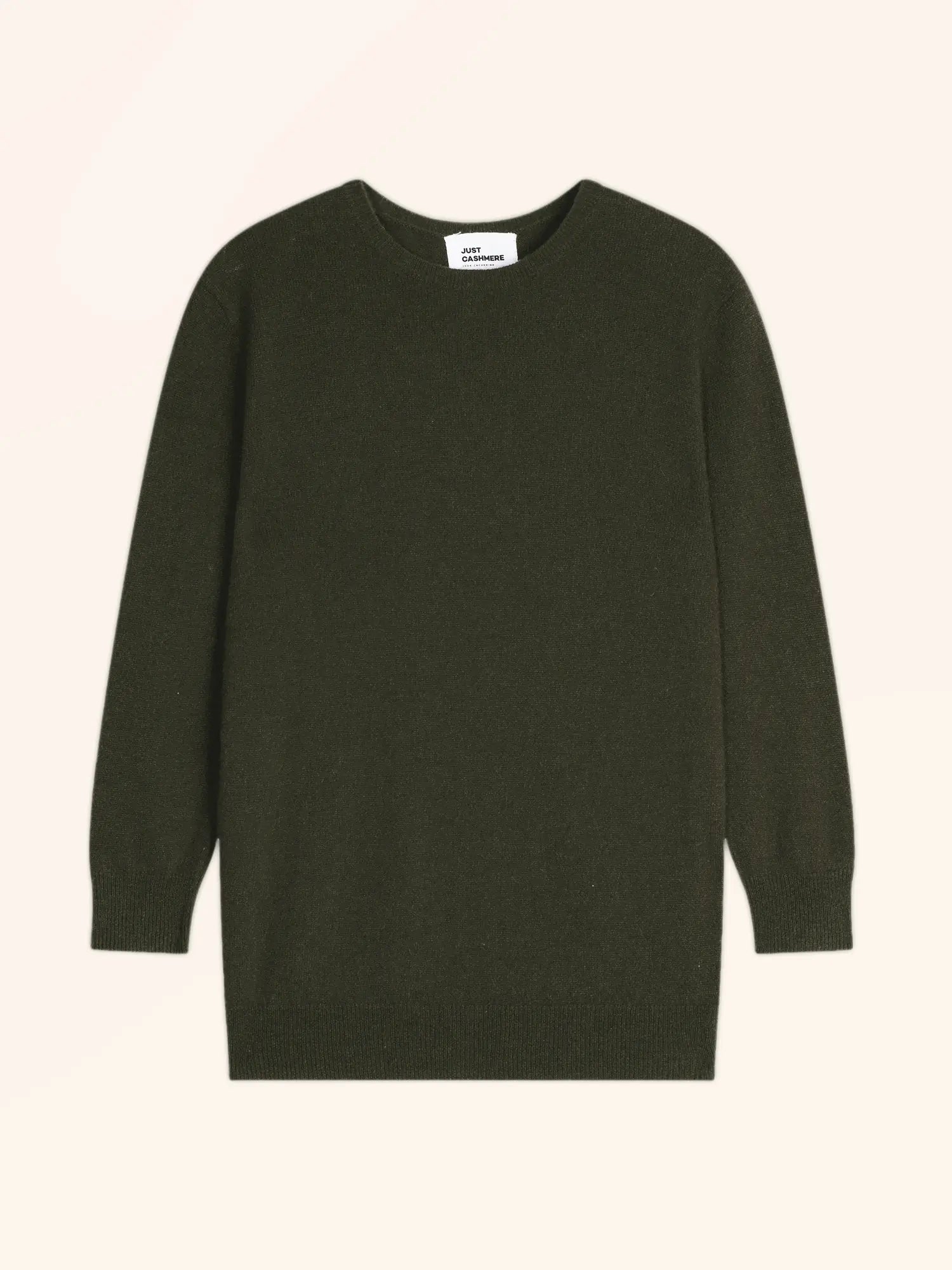 JANICE pullover rundhalsausschnitt geknöpft hinten khaki