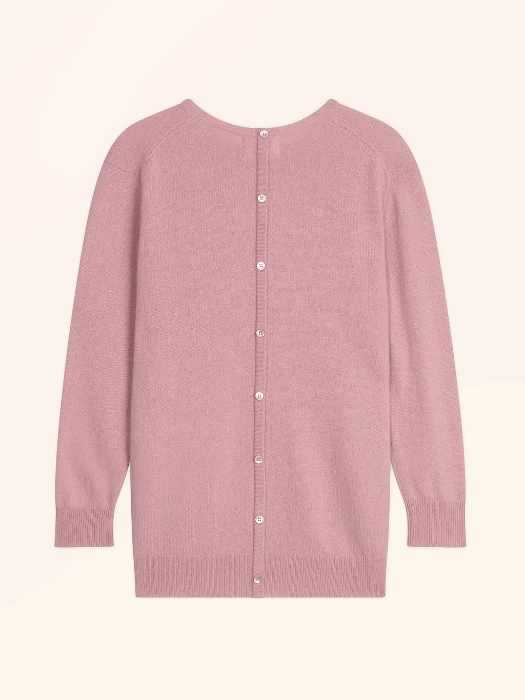JANICE pullover rundhalsausschnitt geknöpft hinten bois de rosa