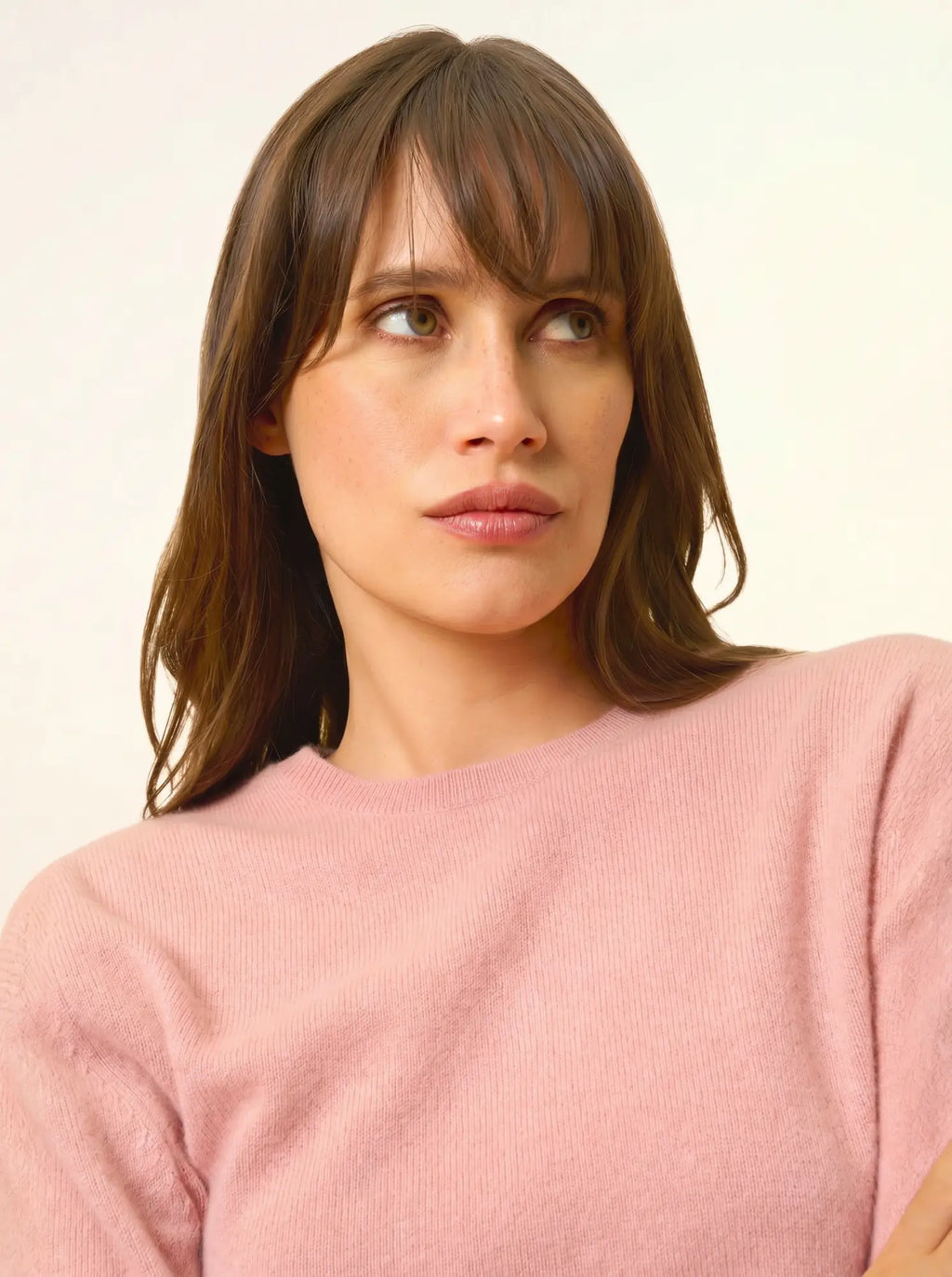 JANICE pullover rundhalsausschnitt geknöpft hinten bois de rosa