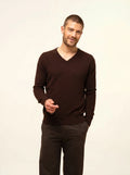 WALT pullover v-ausschnitt choco