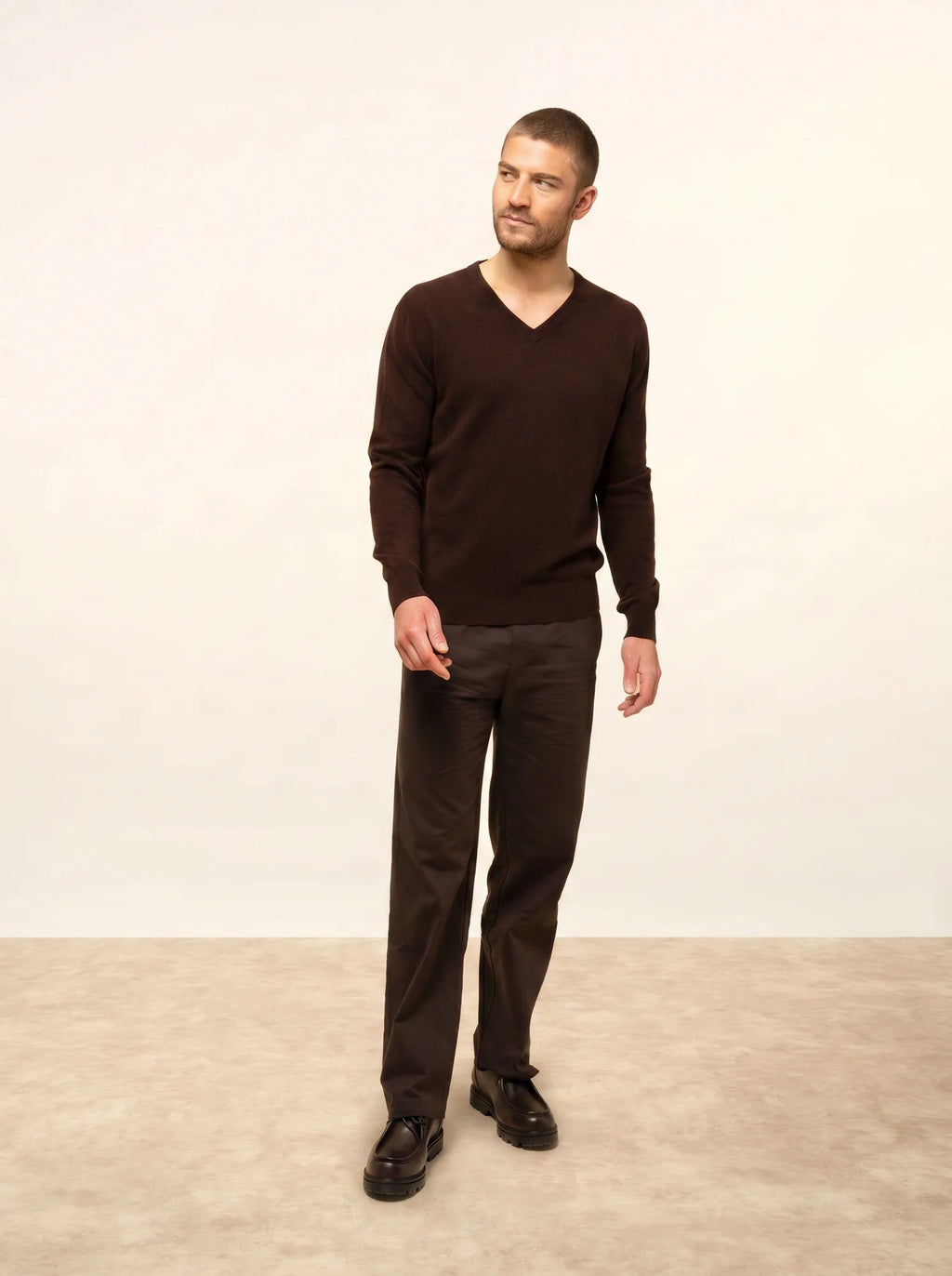 WALT pullover v-ausschnitt choco
