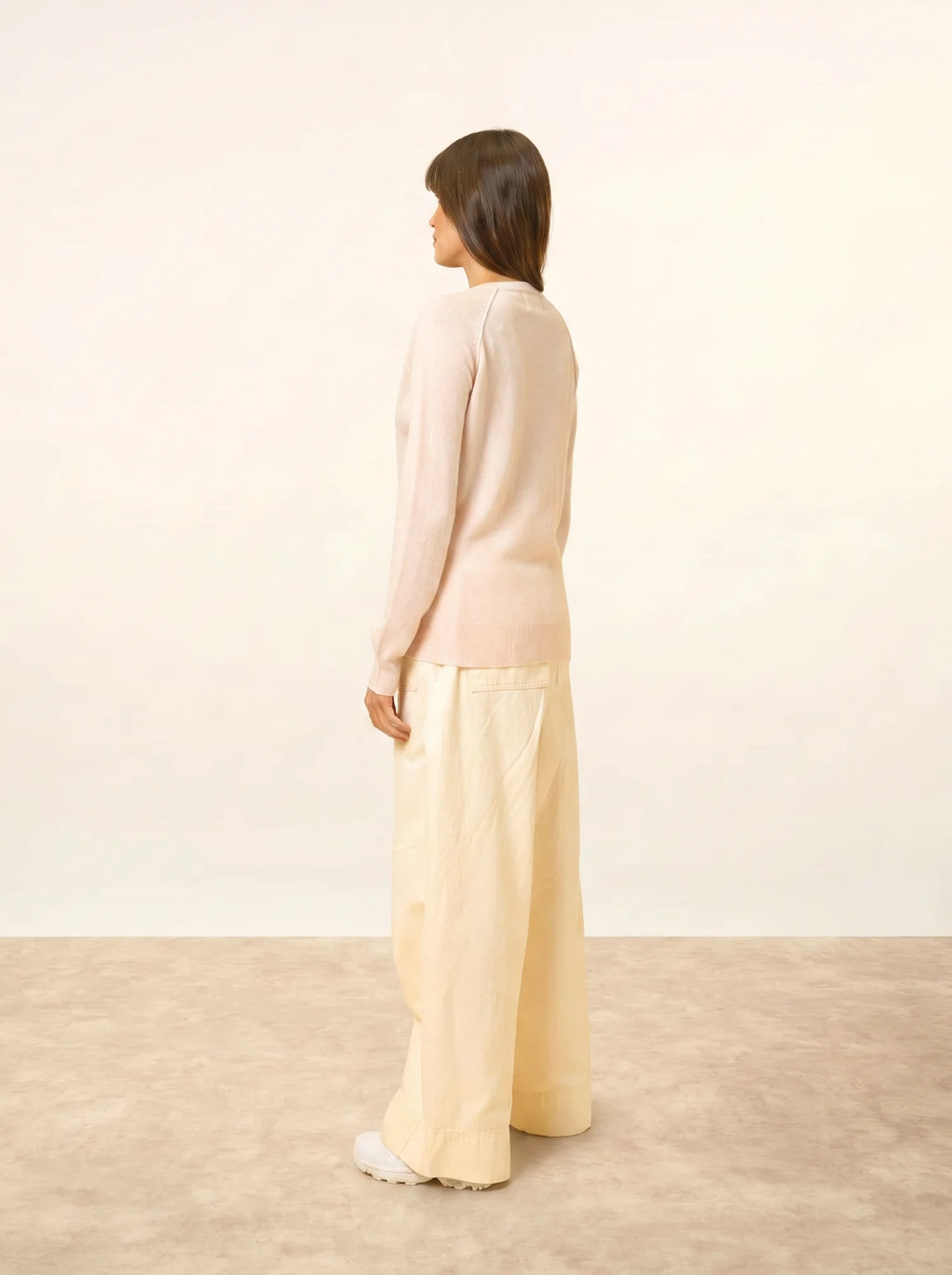PHOEBE pullover v-ausschnitt poudre