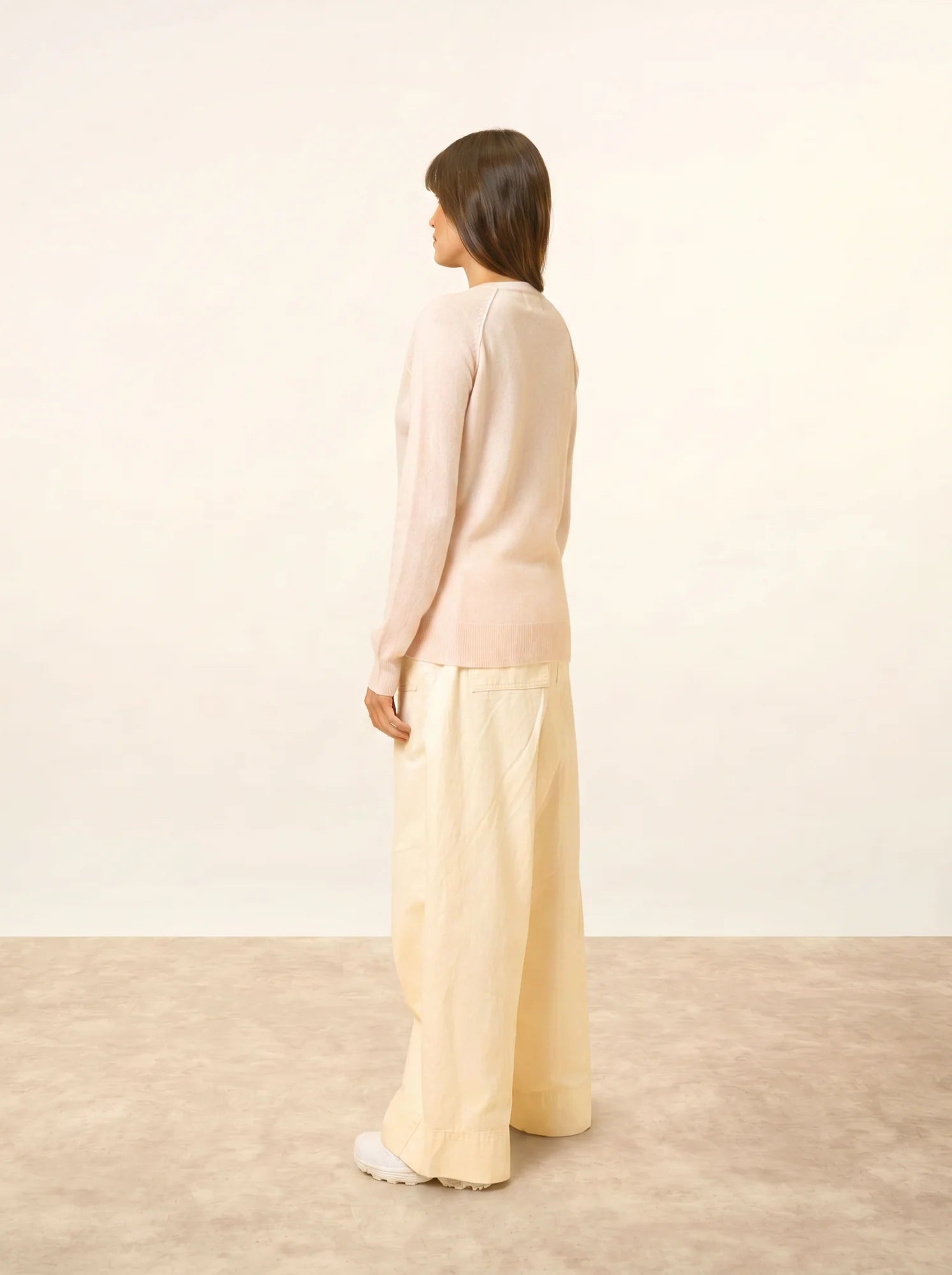 PHOEBE pullover v-ausschnitt poudre
