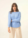 REBECCA pullover chauve souris himmelblau