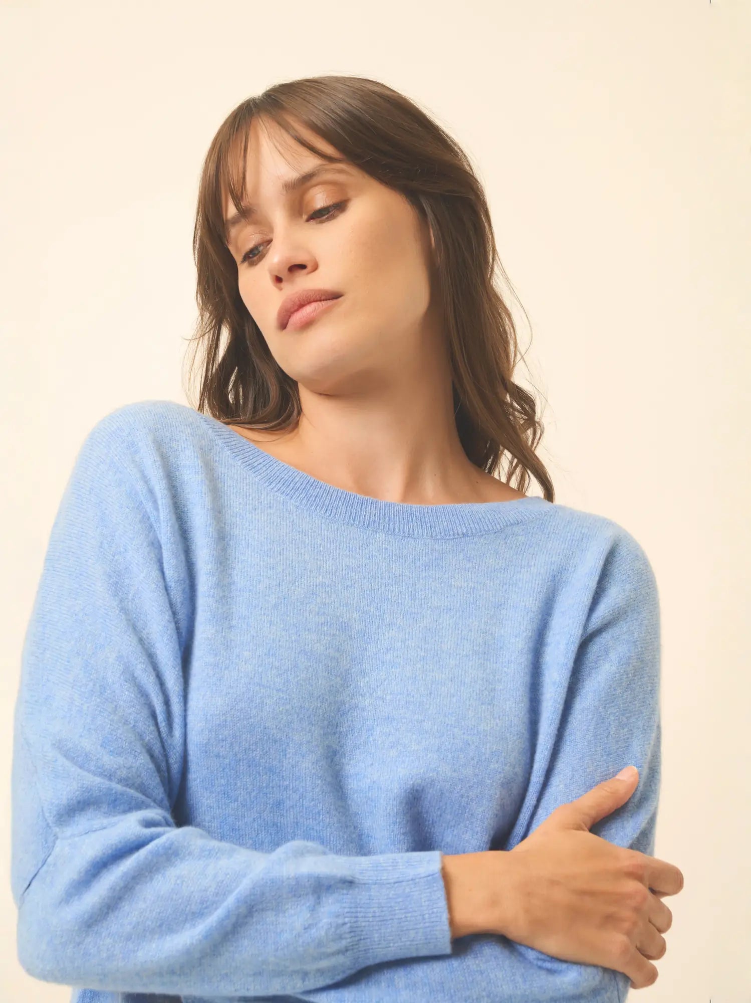 REBECCA pullover chauve souris himmelblau