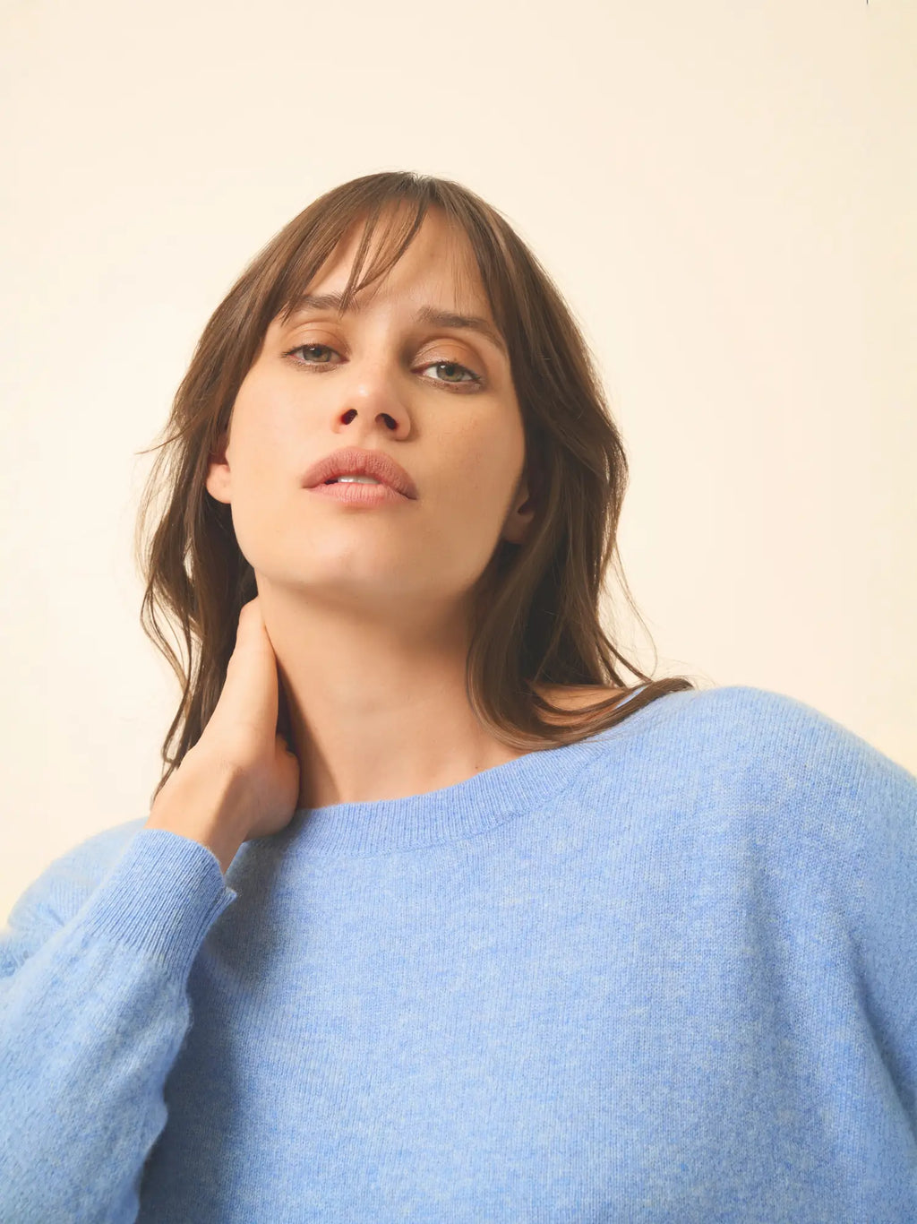 REBECCA pullover chauve souris himmelblau