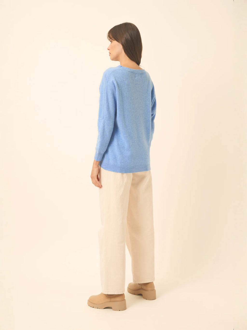 REBECCA pullover chauve souris himmelblau