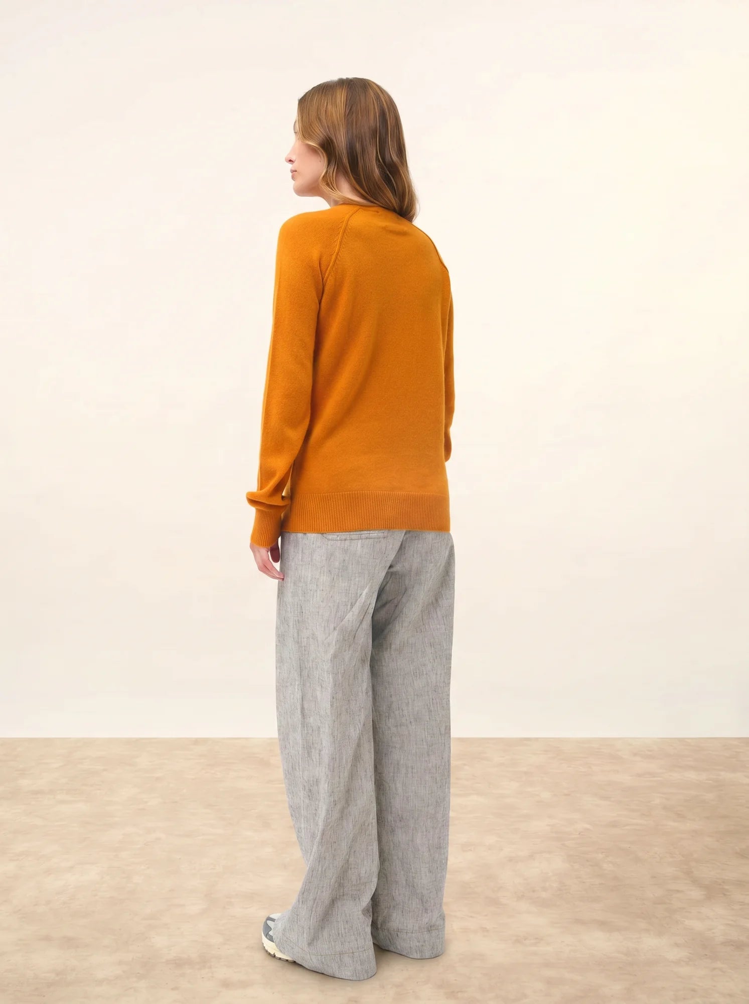 HELEN pullover rundhalsausschnitt ocre