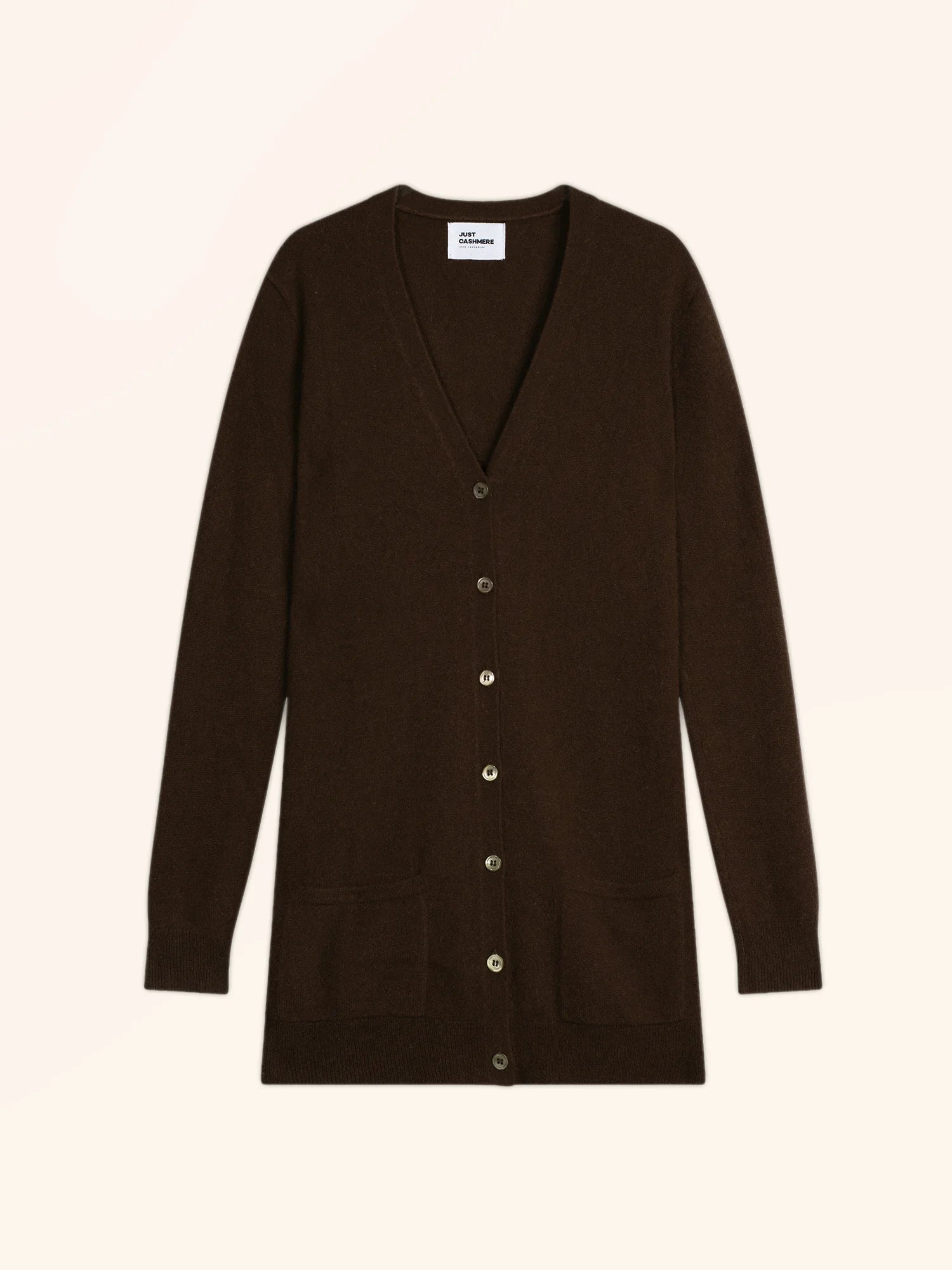 TOMMIE strickjacke v-ausschnitt choco