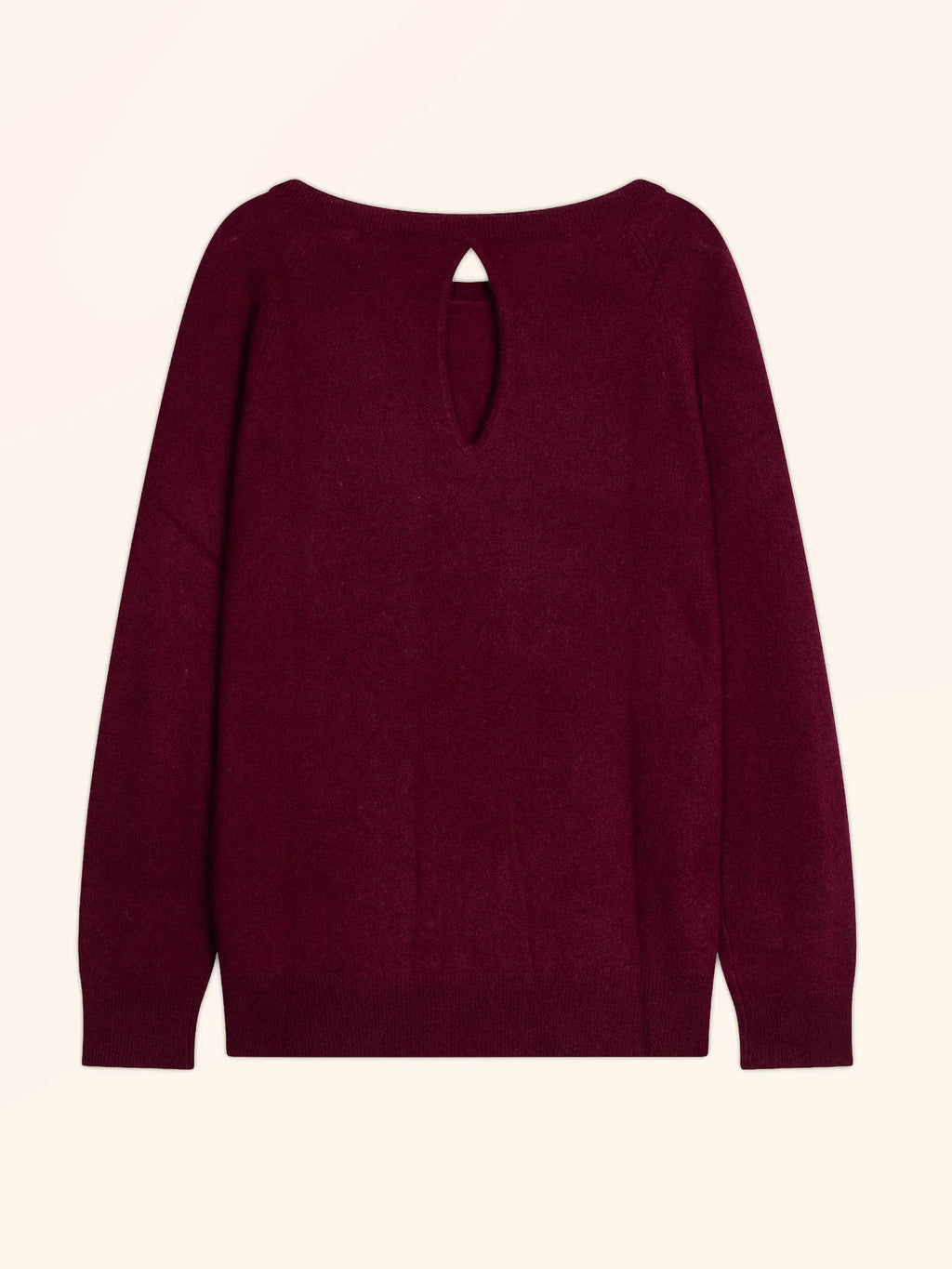 ABIGAILE pullover u-boot-ausschnitt tropfen hinten bordeaux