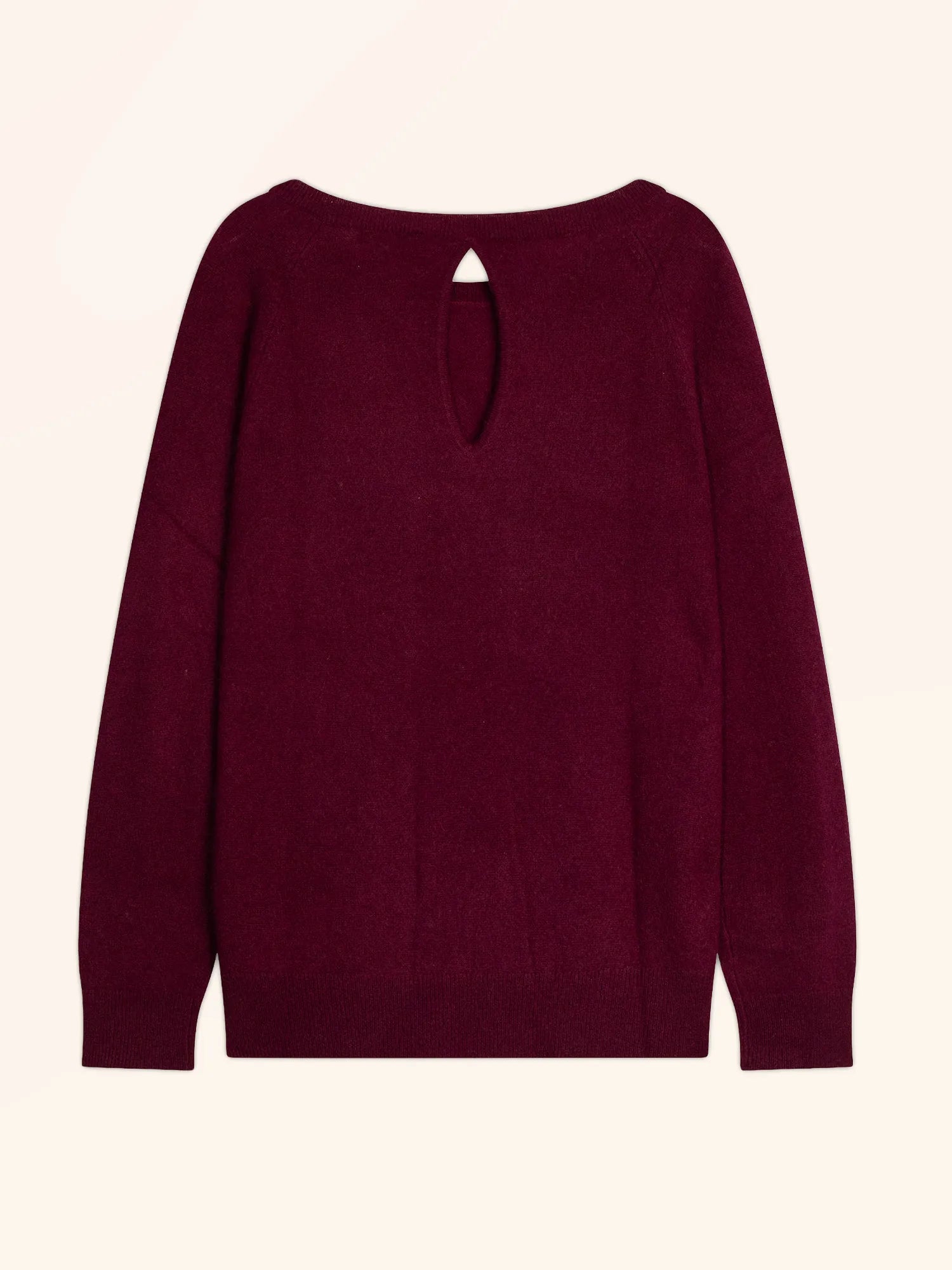 ABIGAILE pullover u-boot-ausschnitt tropfen hinten bordeaux