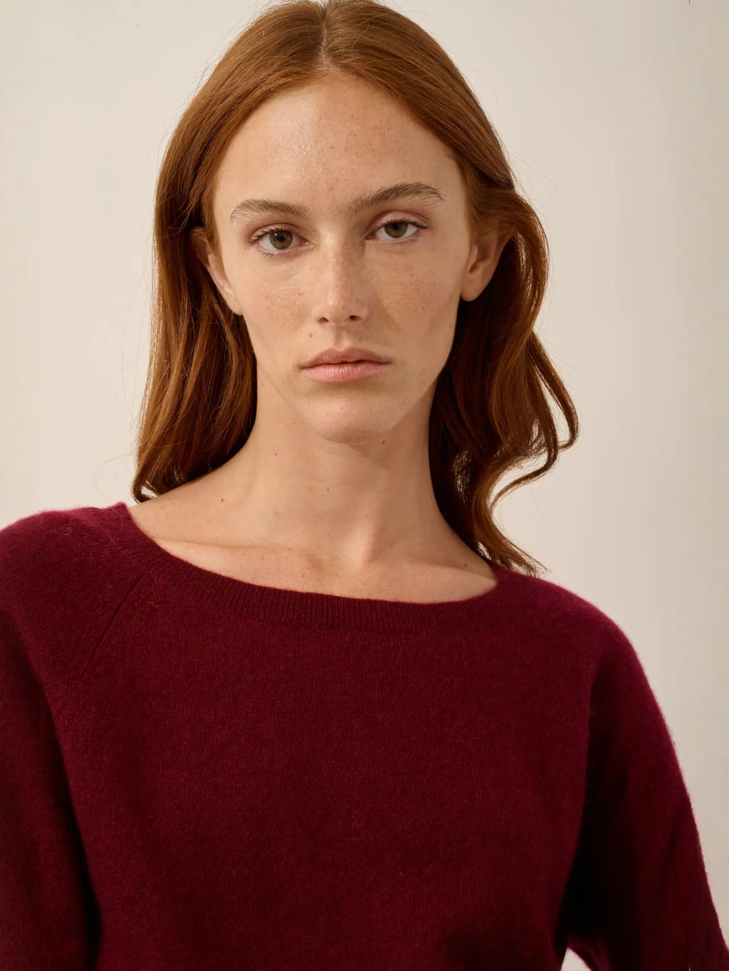 ABIGAILE pullover u-boot-ausschnitt tropfen hinten bordeaux