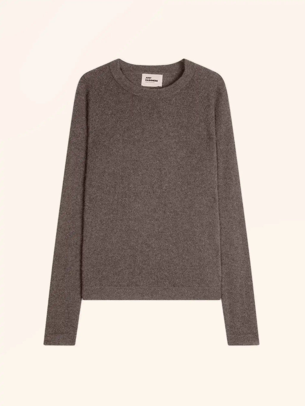 JANE pullover rundhalsausschnitt taupe meliert
