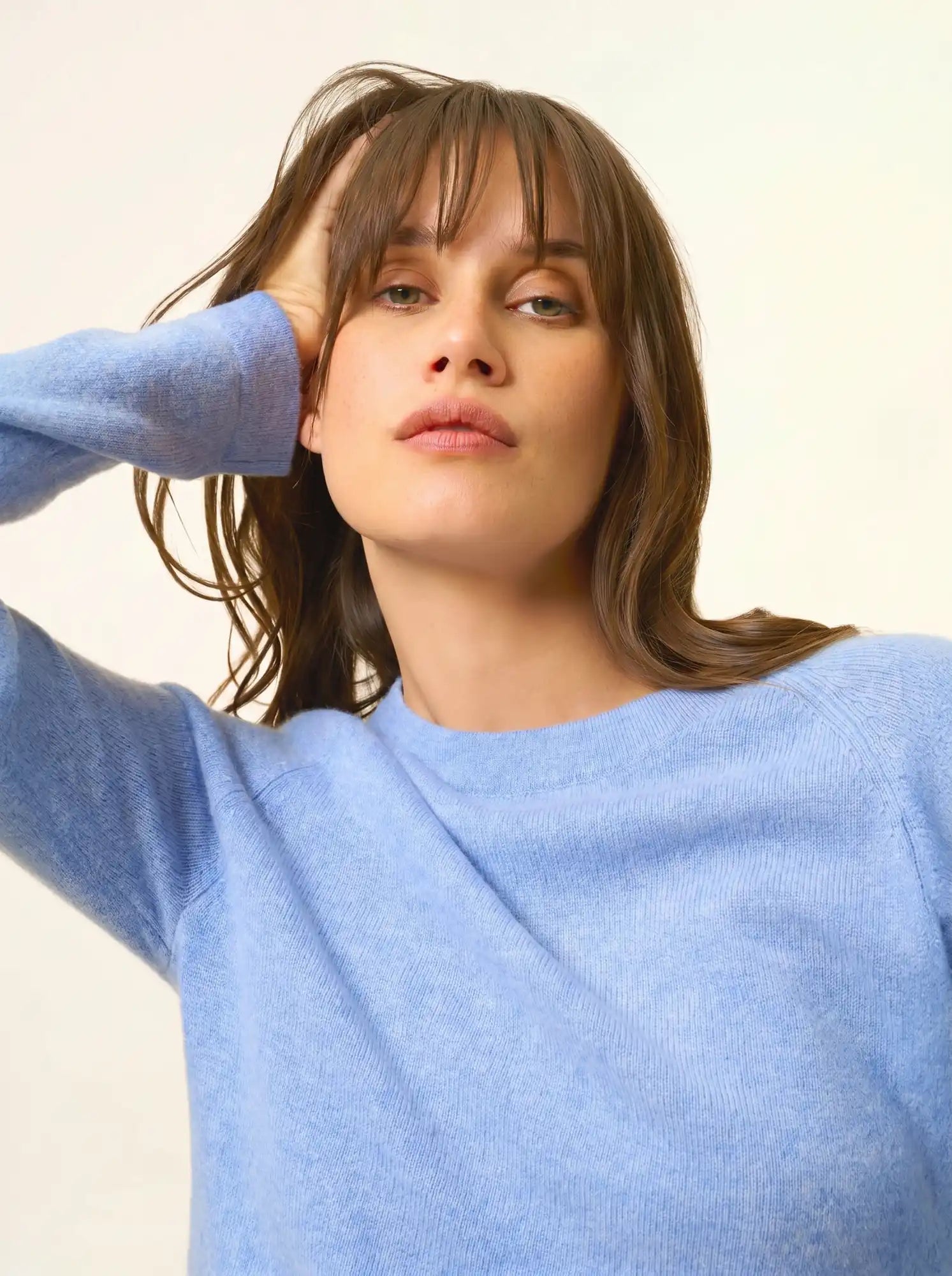 JANE pullover rundhalsausschnitt himmelblau