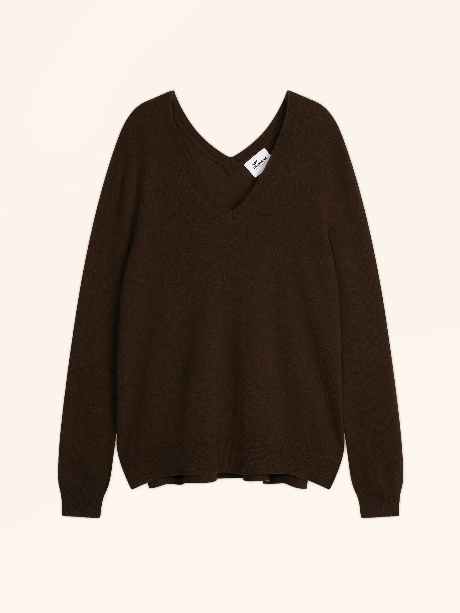 OPAL pullover v-ausschnitt vorne und hinten choco