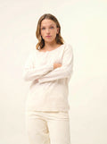 REBECCA pull chauve souris ivoire