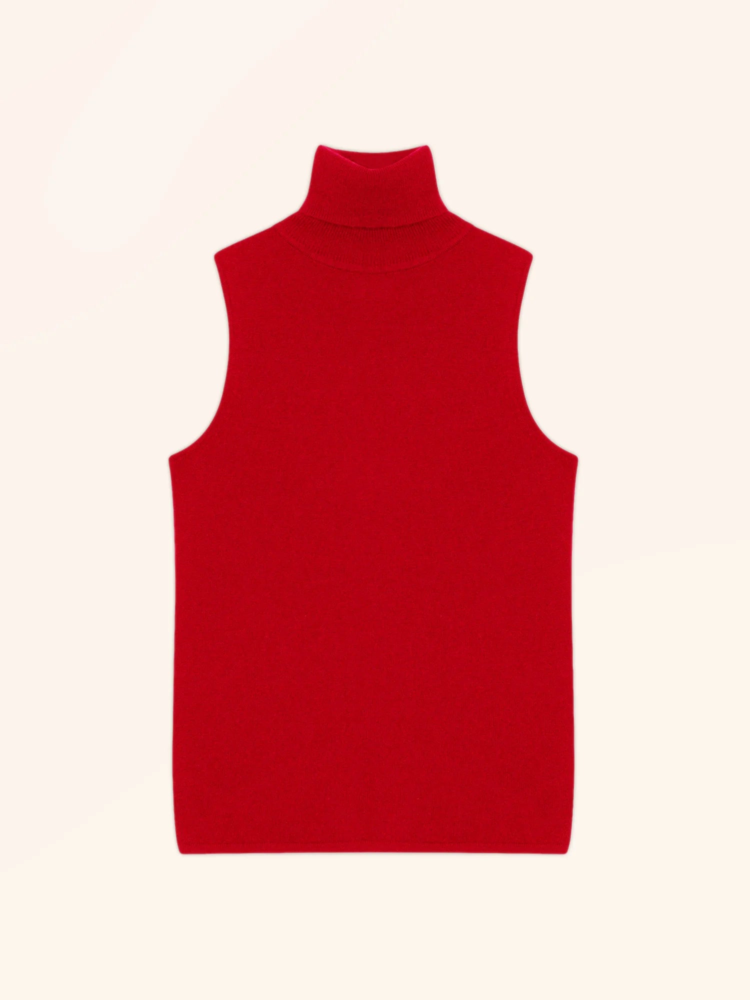 VIOLET pullover rollkragen ärmellos rot