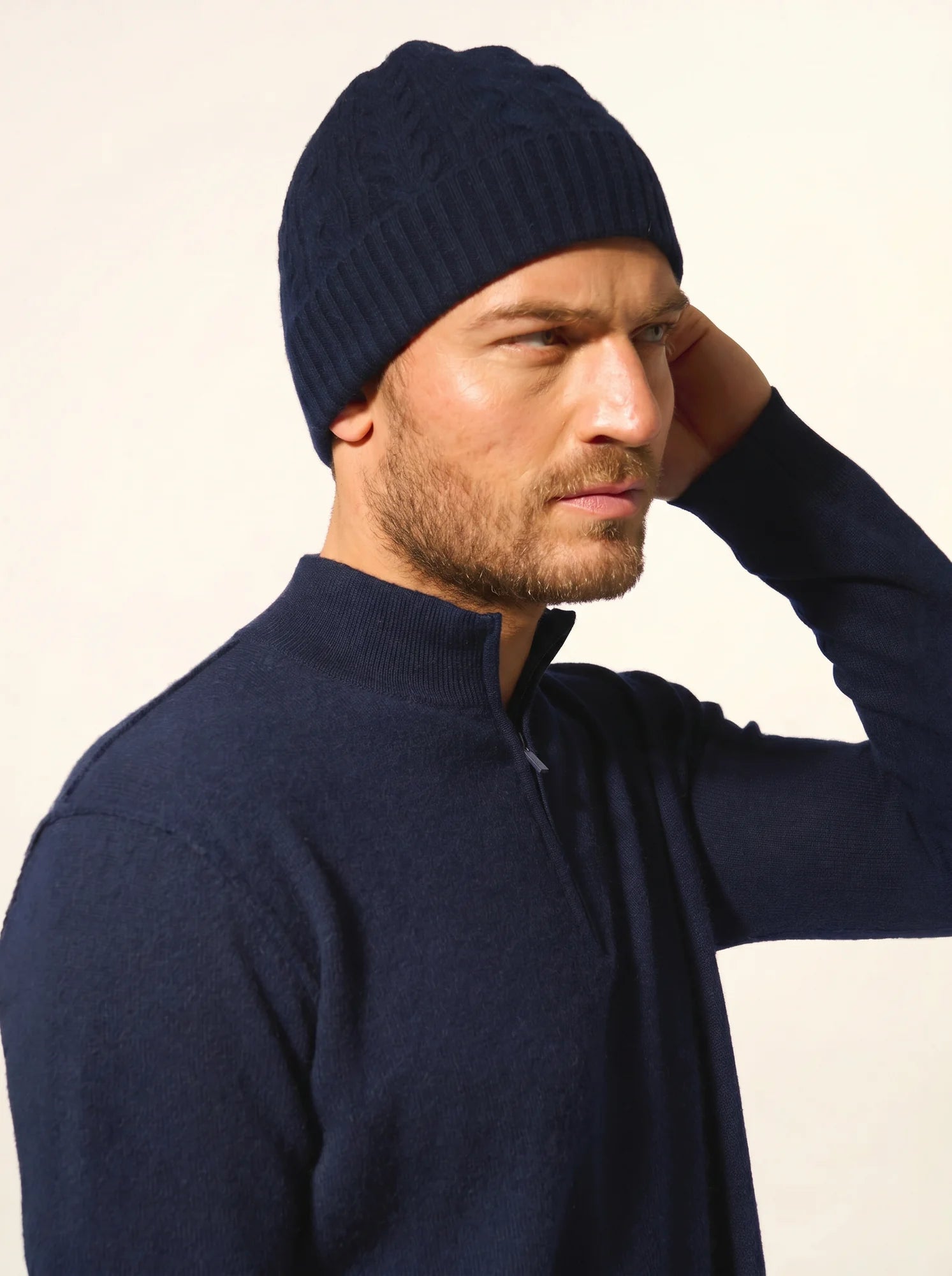 CLEO bonnet 4 fils bleu marine