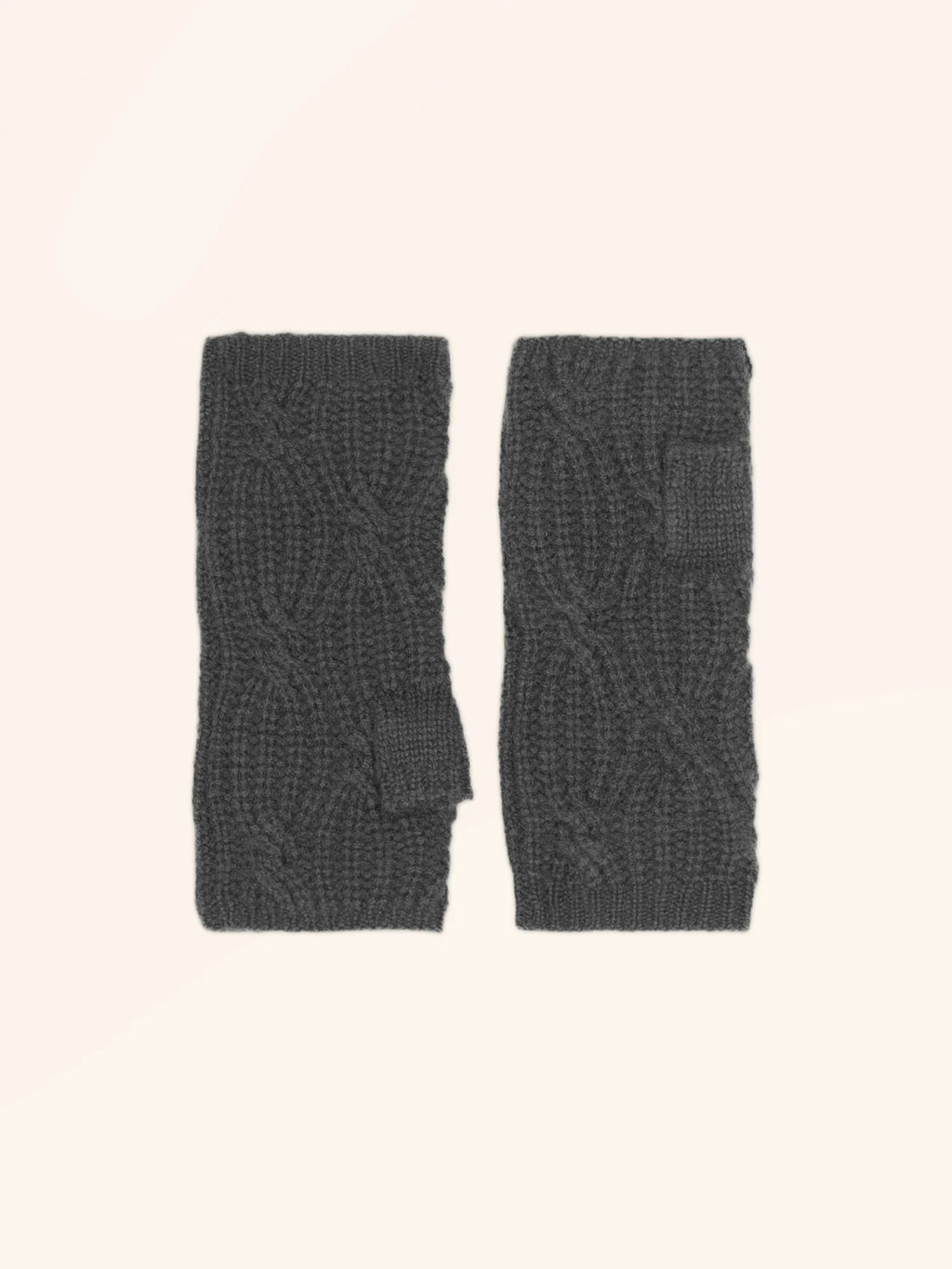 BALE fingerlose handschuhe 6-fädig anthrazit meliert