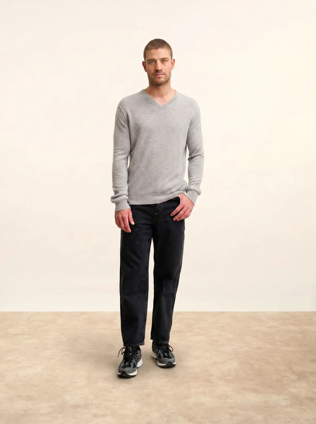 TOM pullover v-ausschnitt wolke meliert