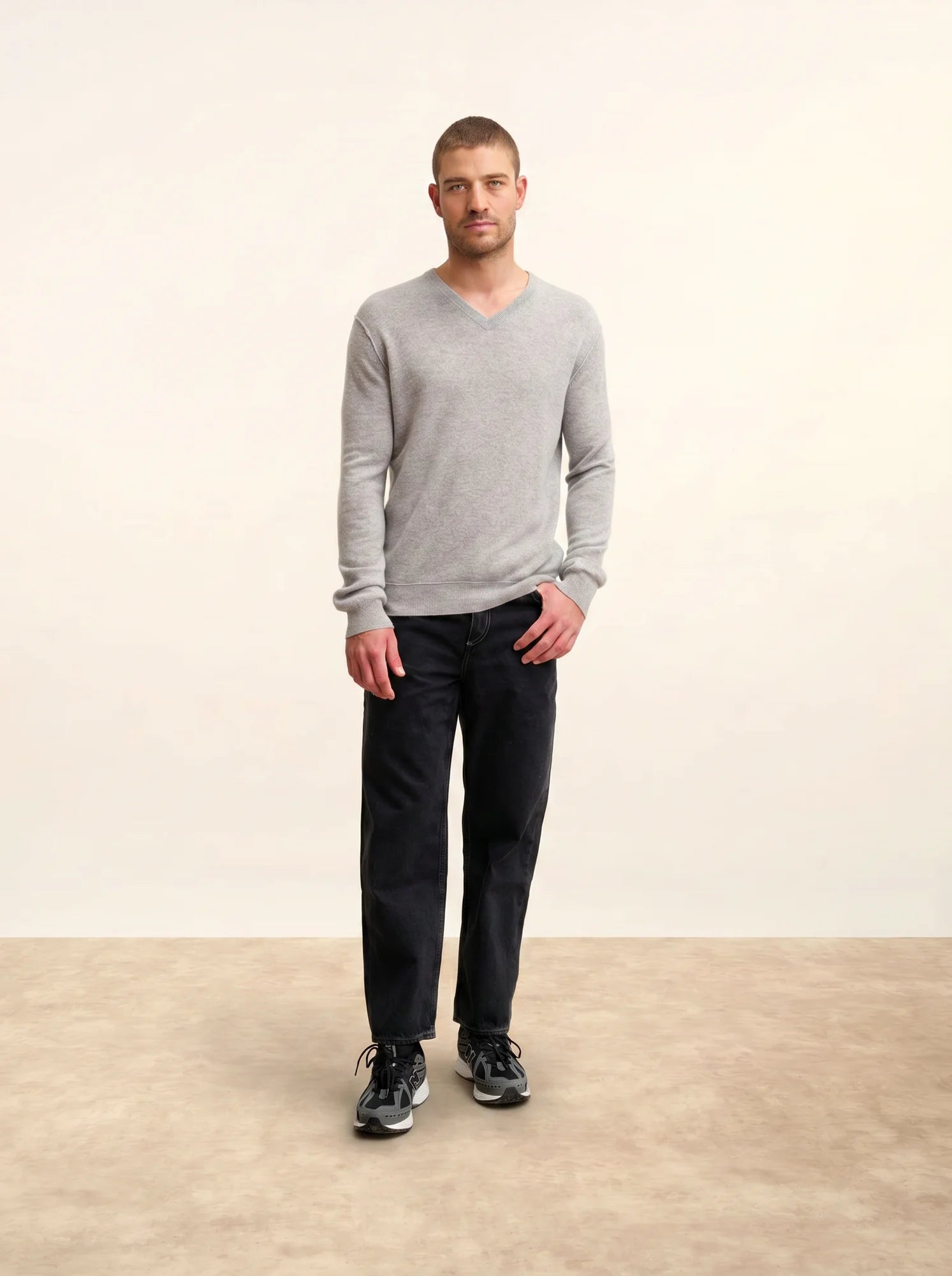 TOM pullover v-ausschnitt wolke meliert