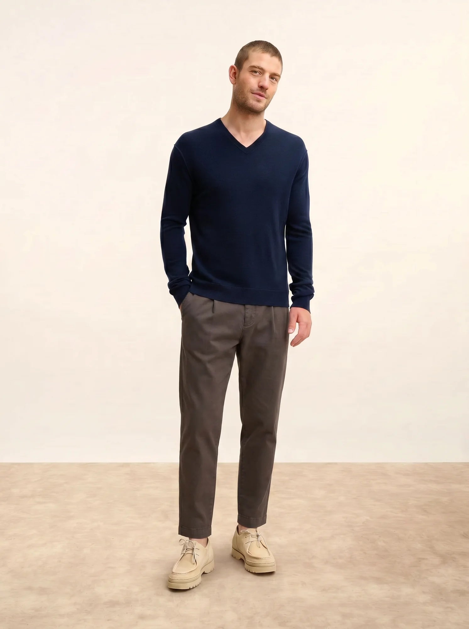TOM pullover v-ausschnitt marineblau
