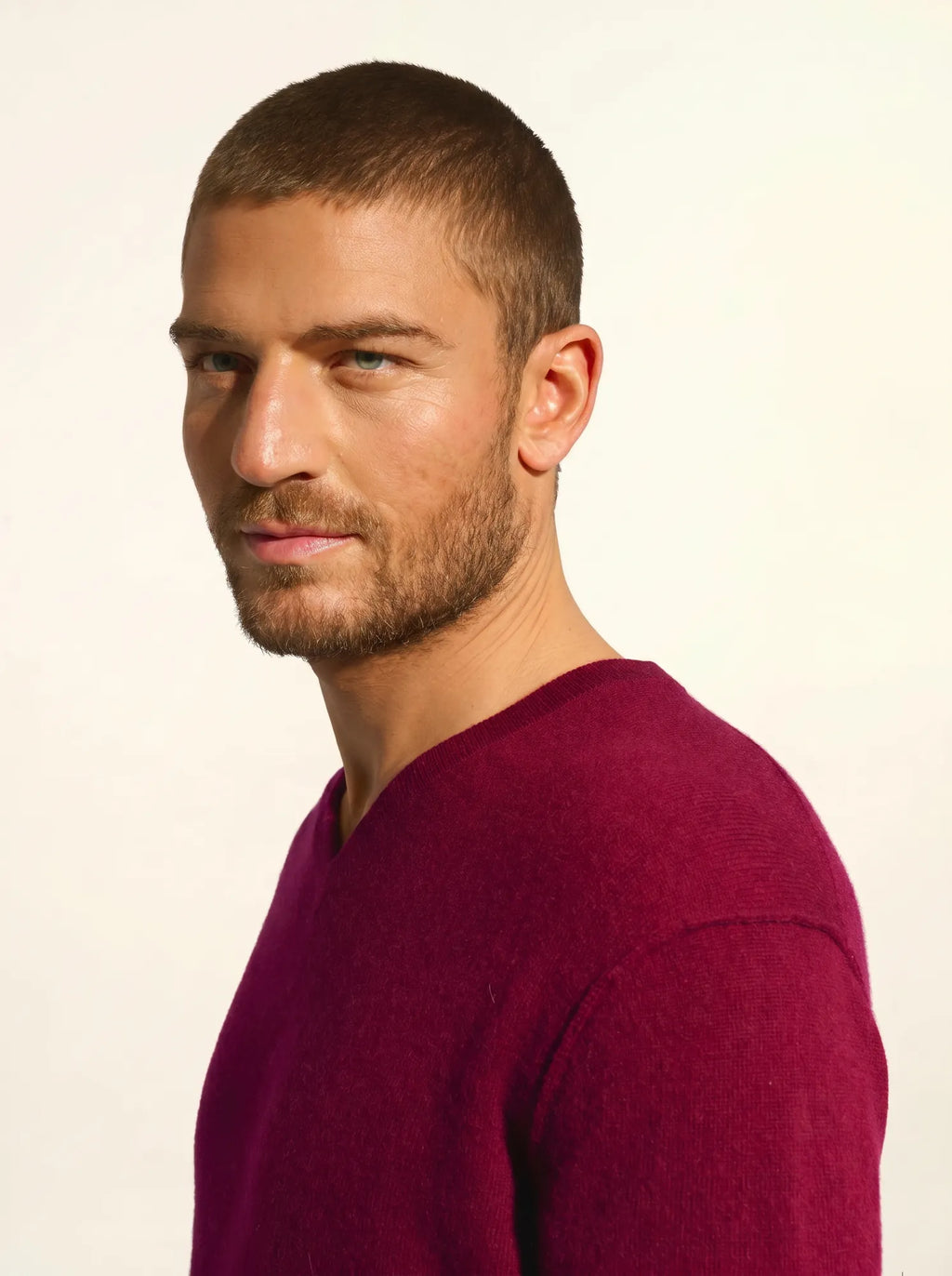 TOM pullover v-ausschnitt bordeaux